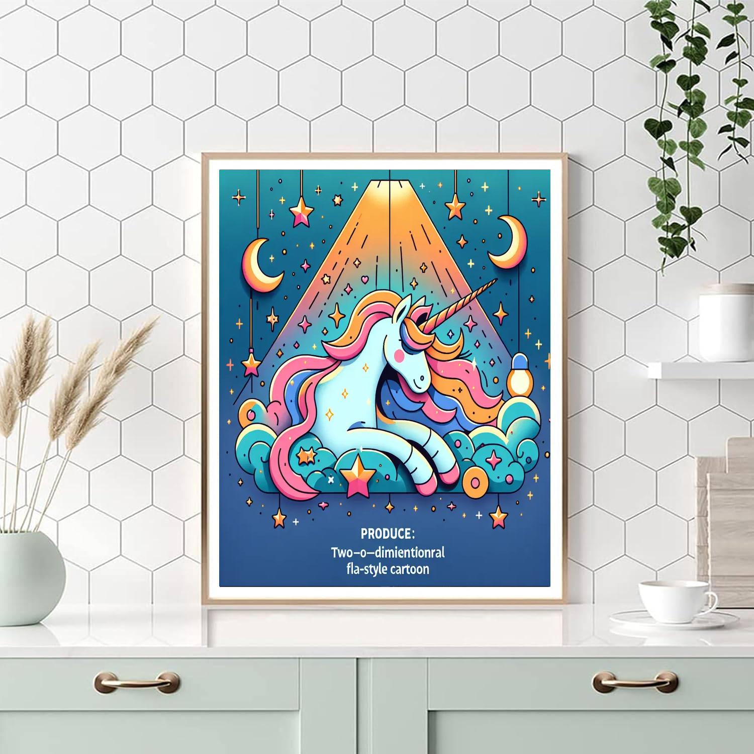 Astral Unicorn Adventure Painting Number Kit