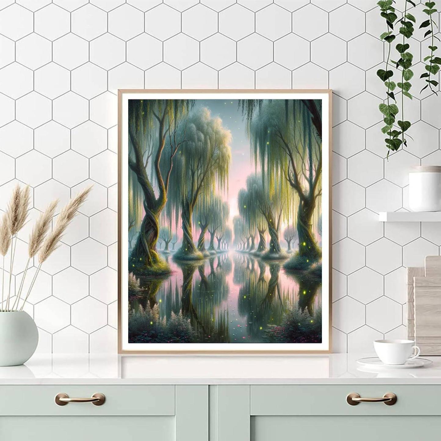 Enchanted Willow Grove Paint By Numbers Art