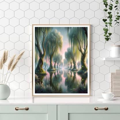 Enchanted Willow Grove Paint By Numbers Art