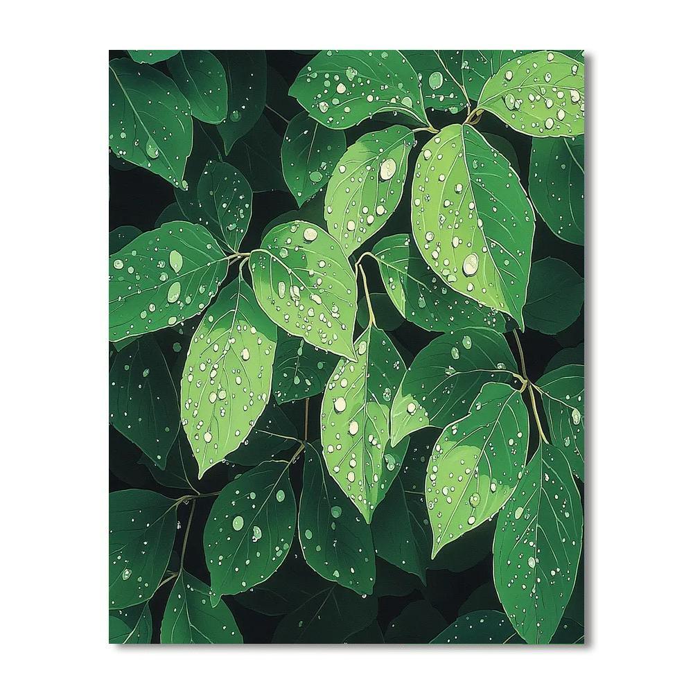 Hiroshige Inspired Glimmering Dewdrops  Paint By Numbers Kits