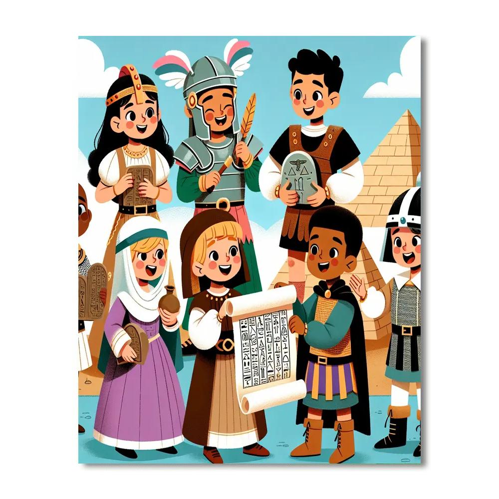 Time-traveling Treasure Trove Number Painting