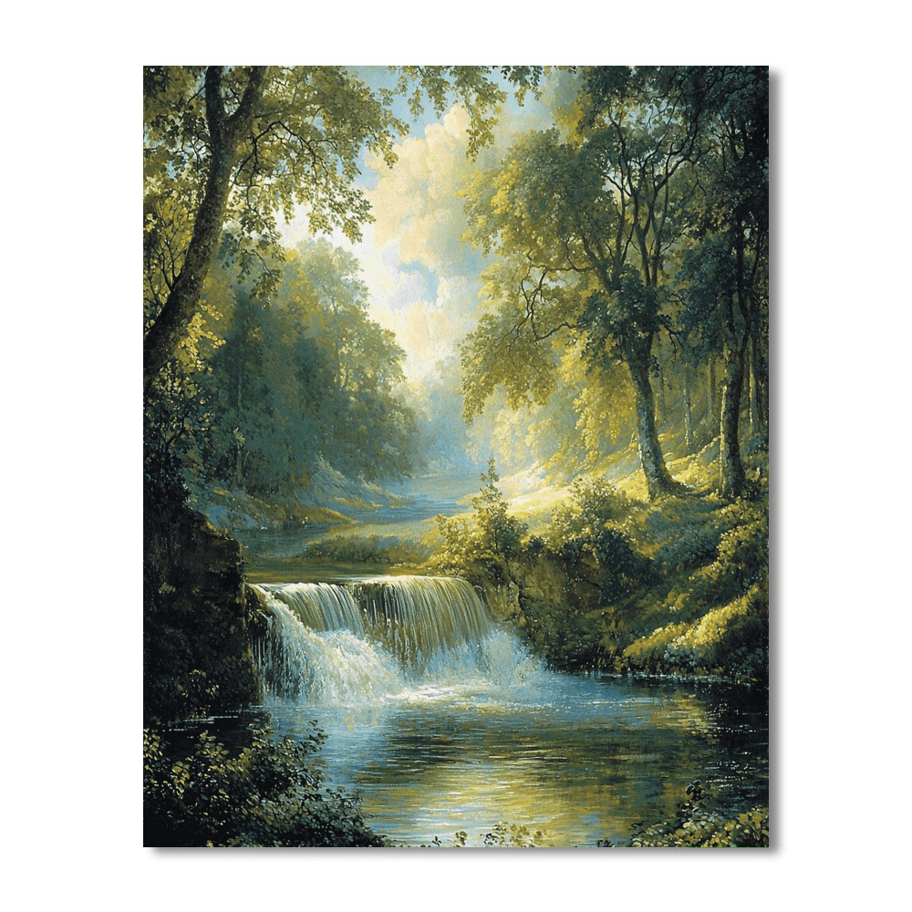 Thomas Gainsborough Inspired Tranquil Mountain Stream  Paint By Numbers Kits