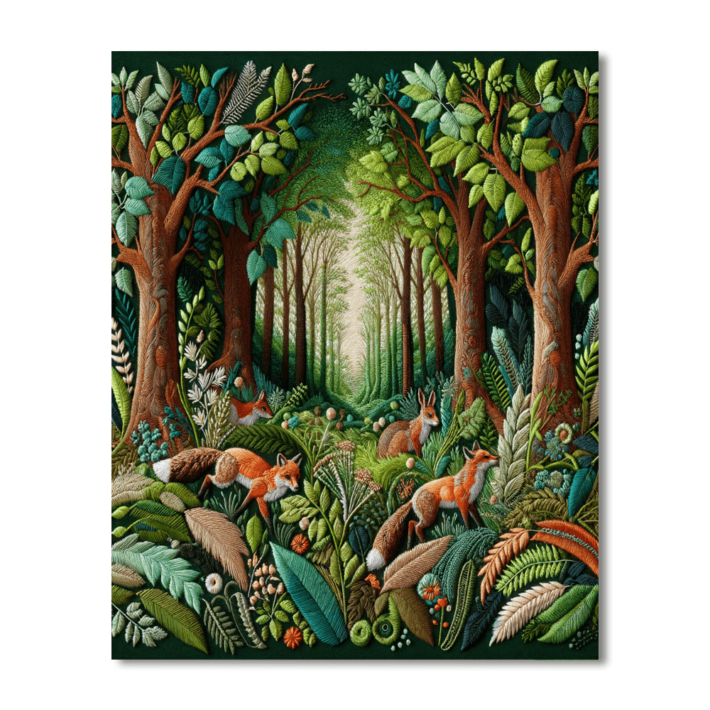 Nature's Echo Embroidery Delight Painting Number Kit