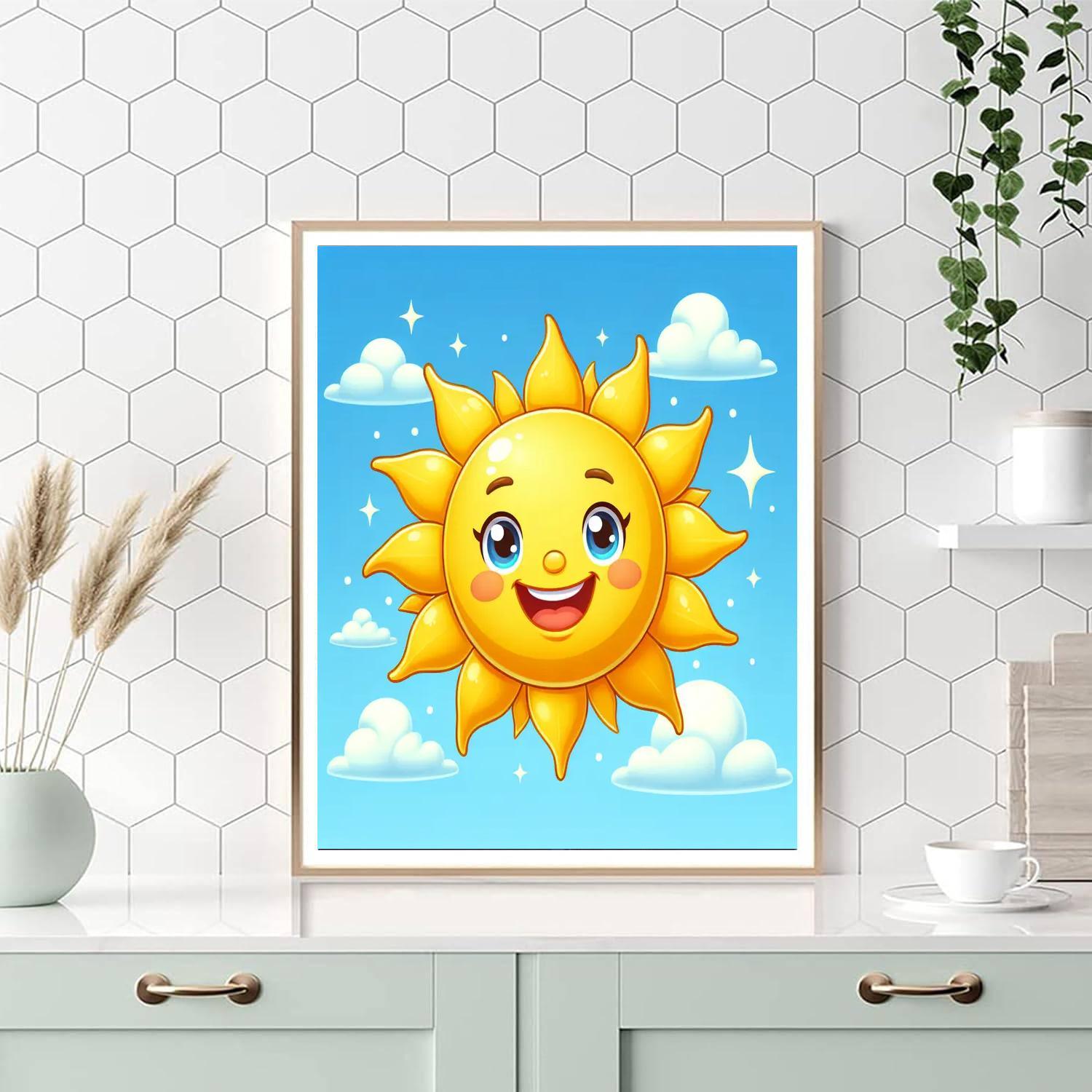 Delightful Sun Paint By Numbers Art