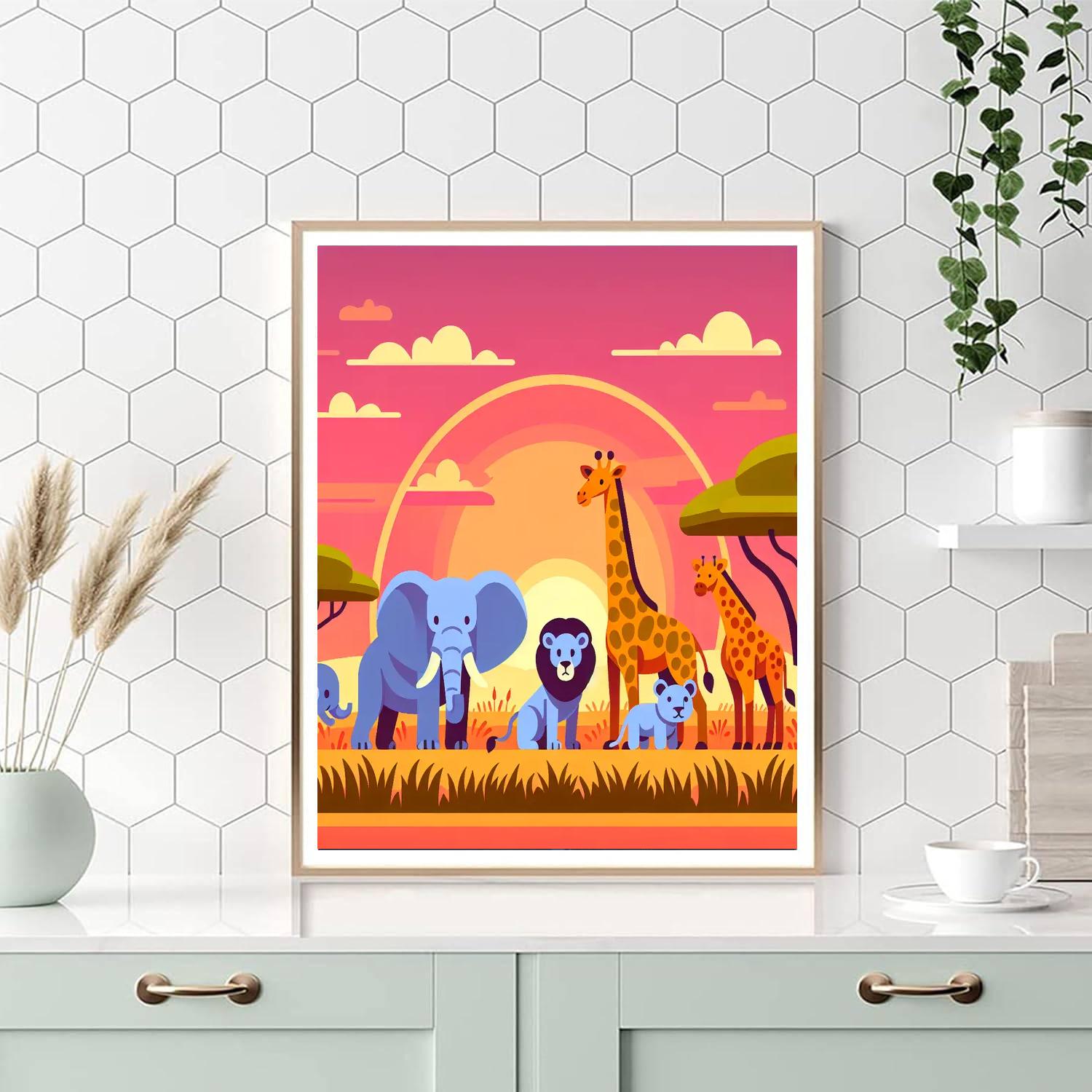 Savannah Safari Sunset Paint By Numbers