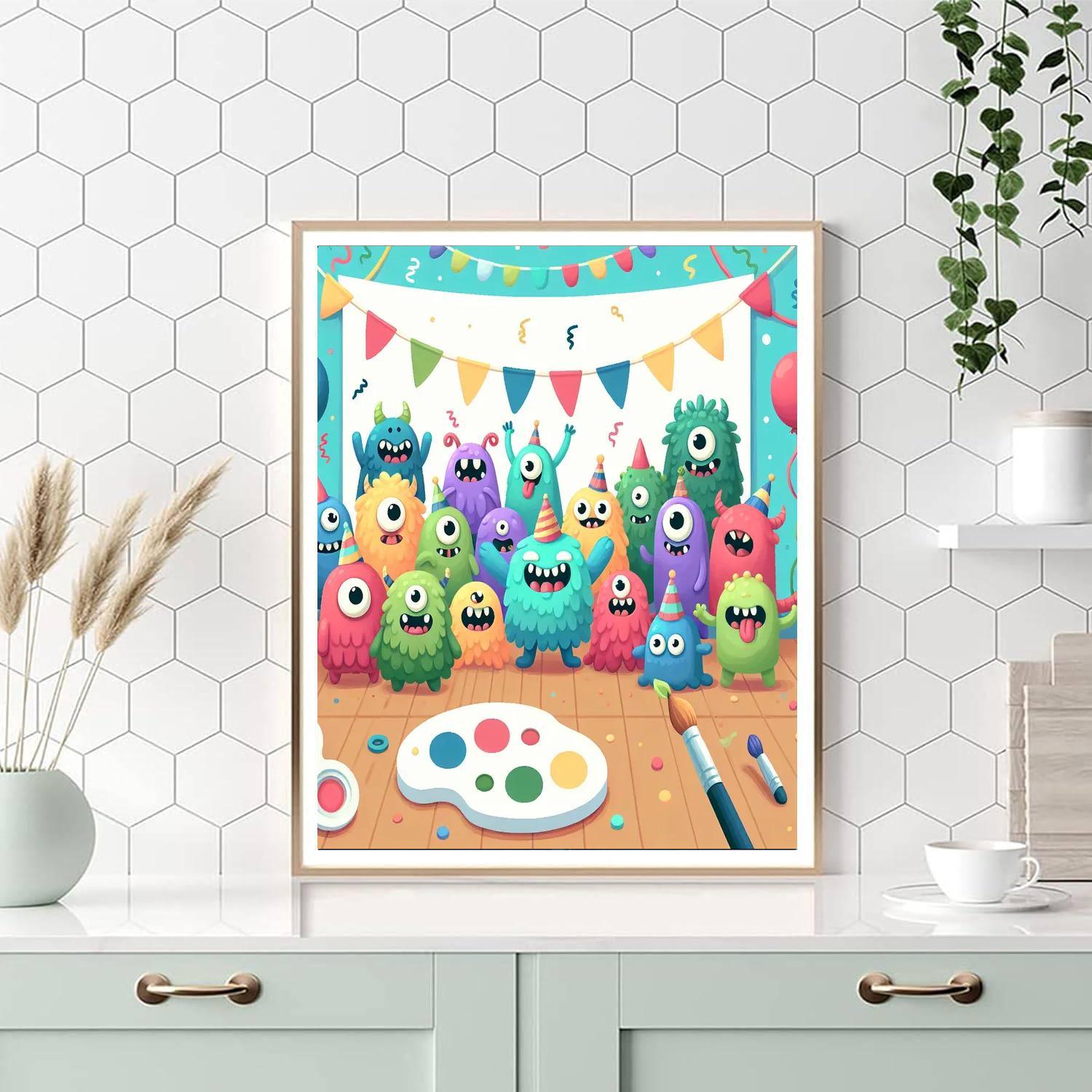 Monster Mash Bash Number Painting