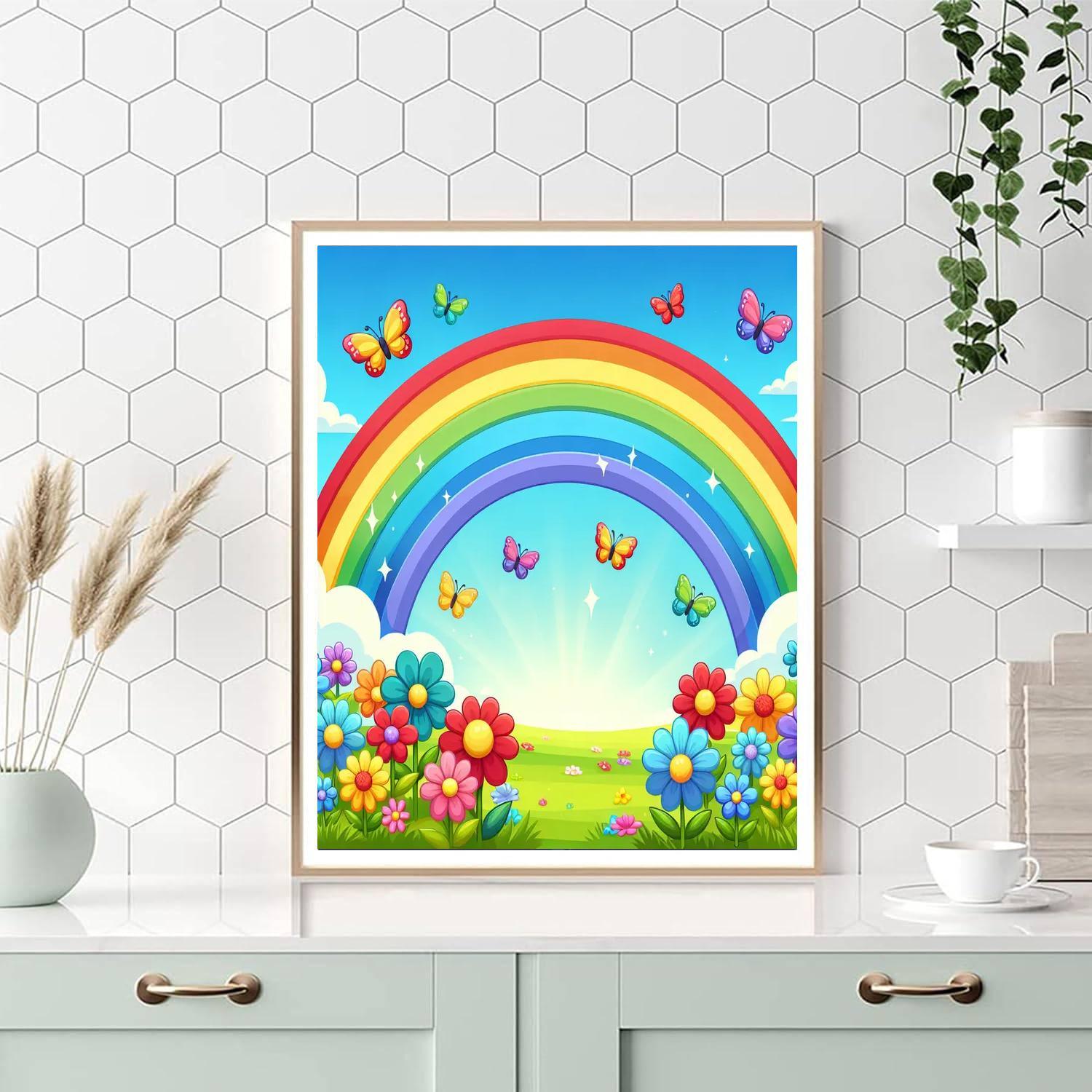 Joyful Rainbows Paint By Numbers Art