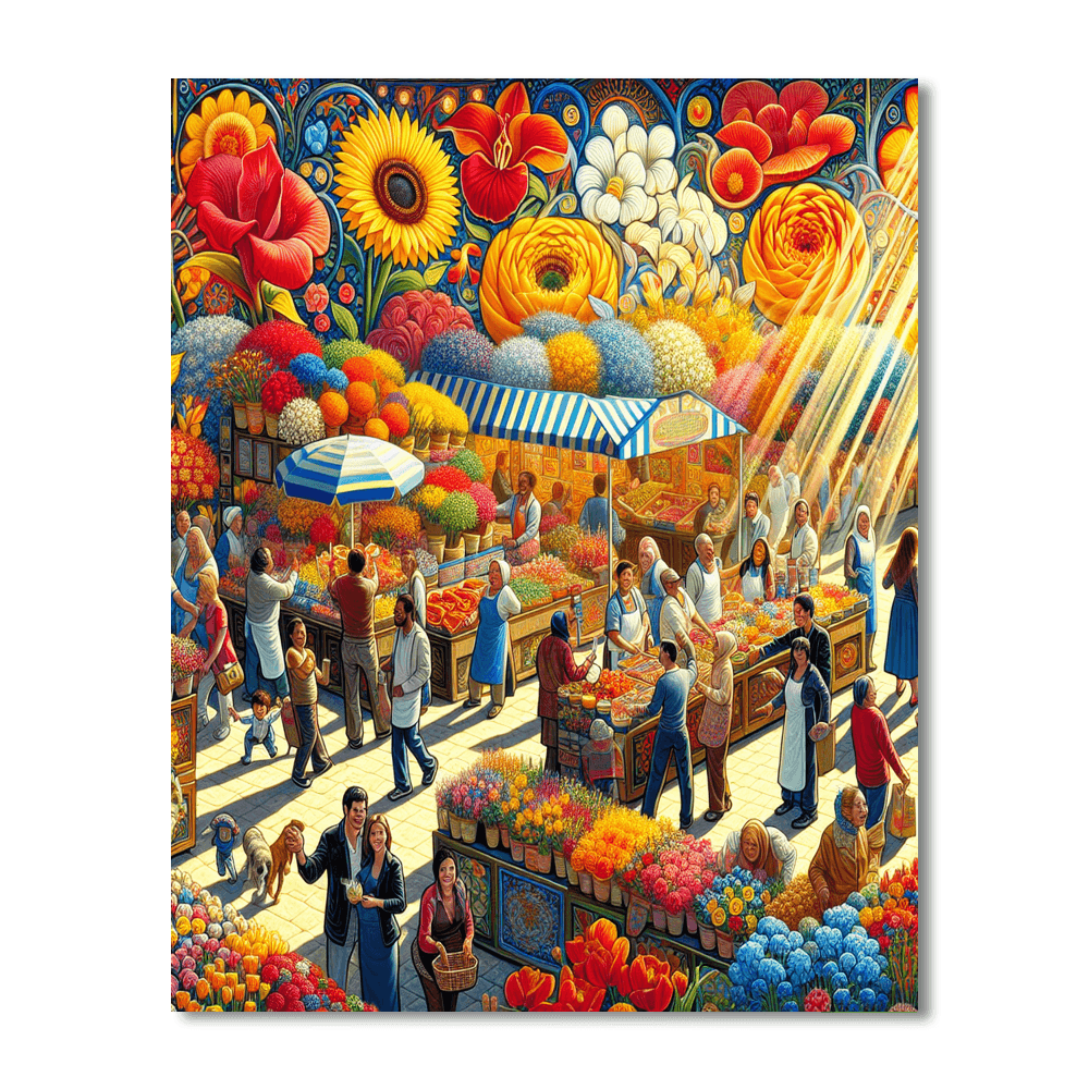 Sunny Flower Festival Paint By Numbers