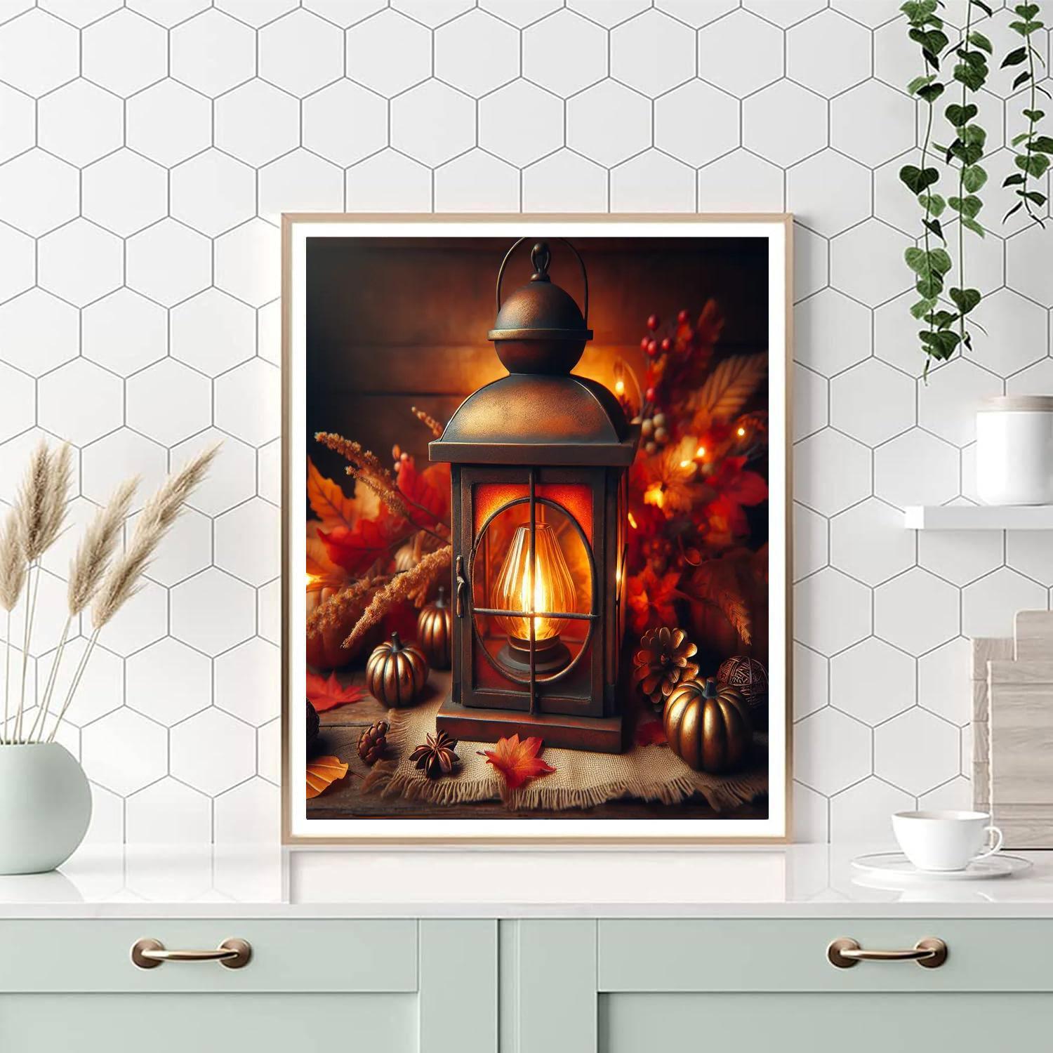 Autumn Ember Lantern Paint By Number