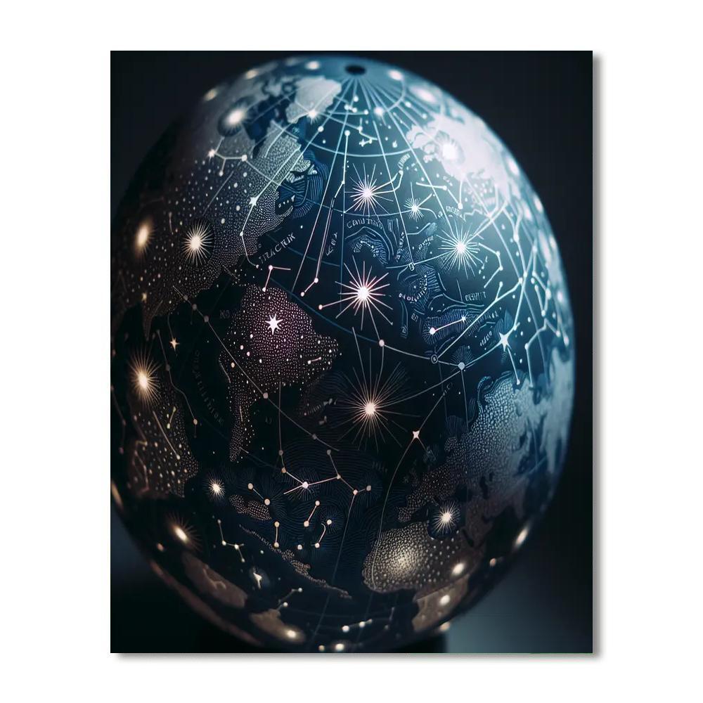 Star Gazing Globe Paint By Number