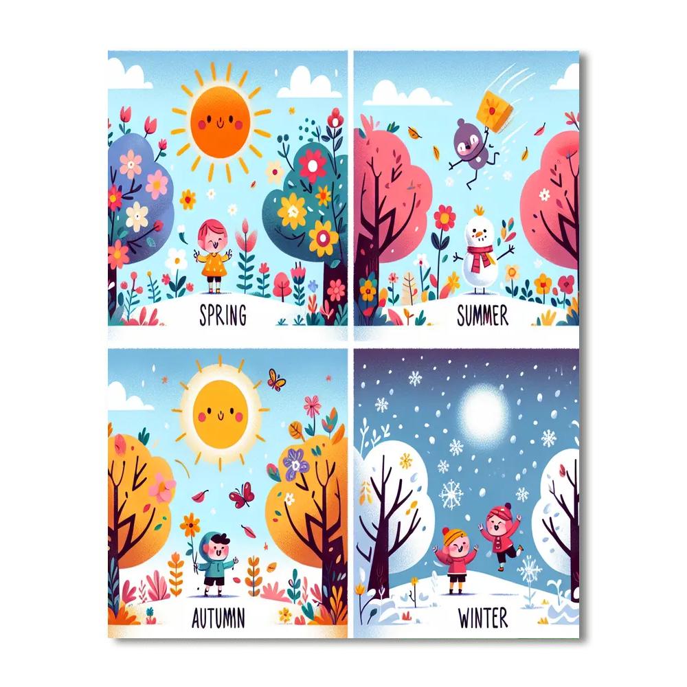 Merry Seasons Number Painting