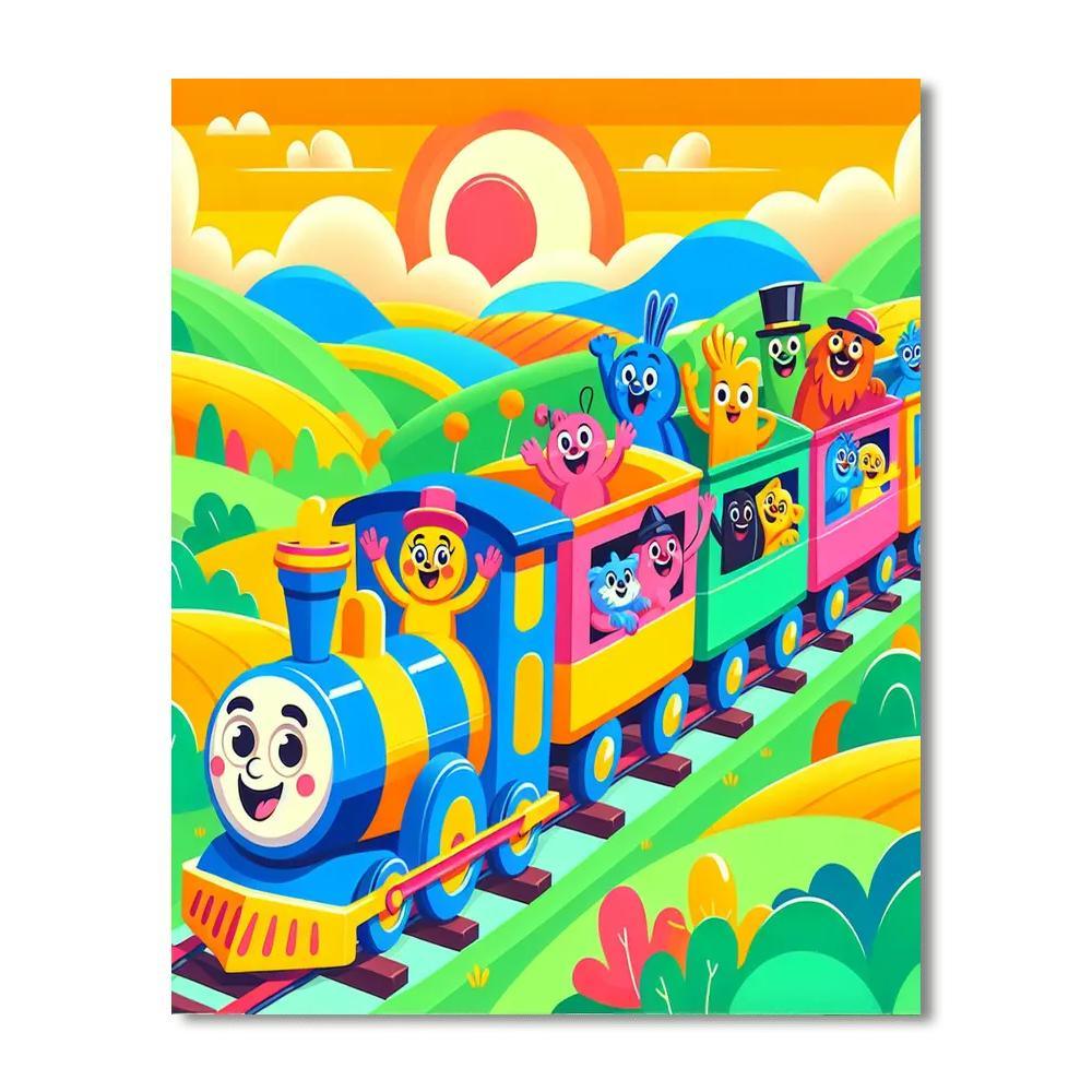 Fantasy Train Adventure Paint By Numbers Art