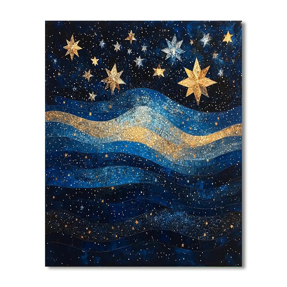 Michelangelo Inspired Veil Of Stars  Paint By Color