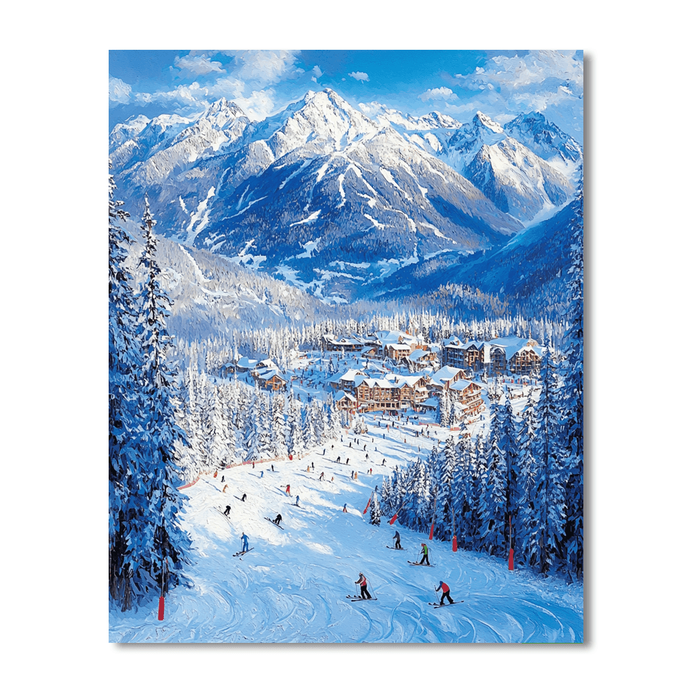 Ski Resort In Whistler Paint By Numbers Kits