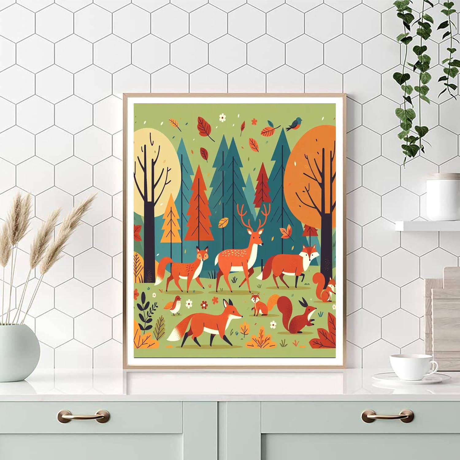 Woodland Wanderers Painting Number Kit