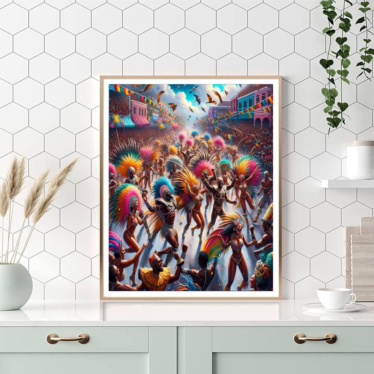 Nassau Junkanoo Parade - Bahamas Painting Number Kit