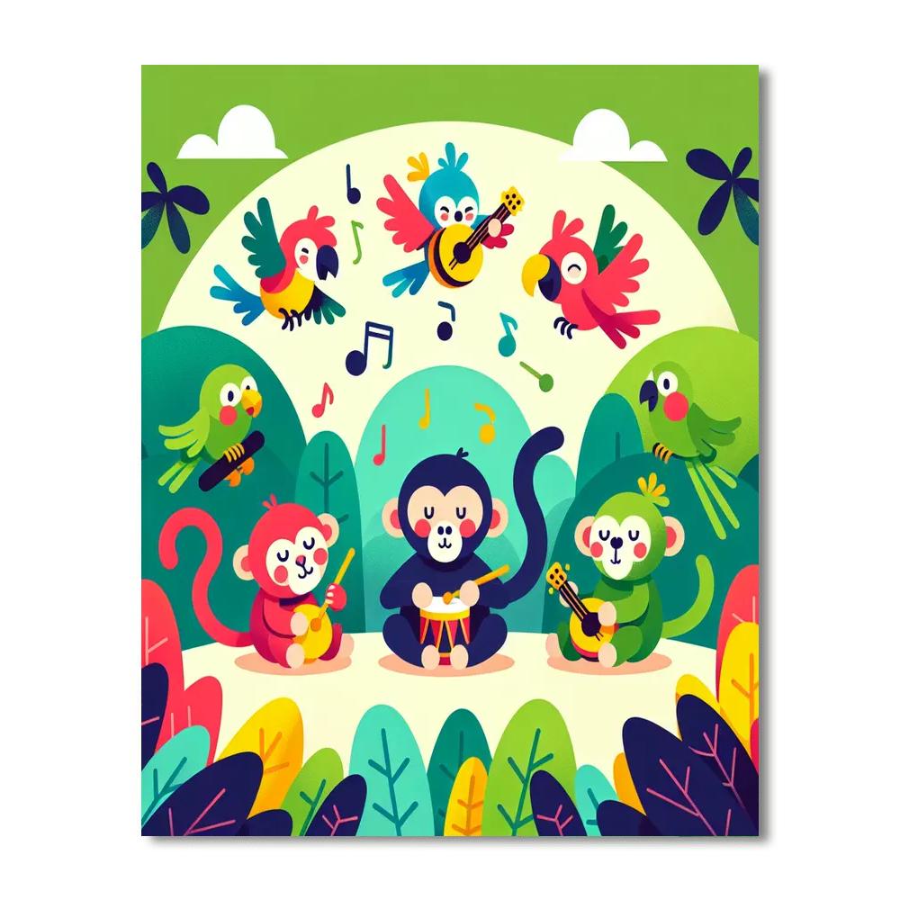 Jungle Jam Jamboree Paint By Color