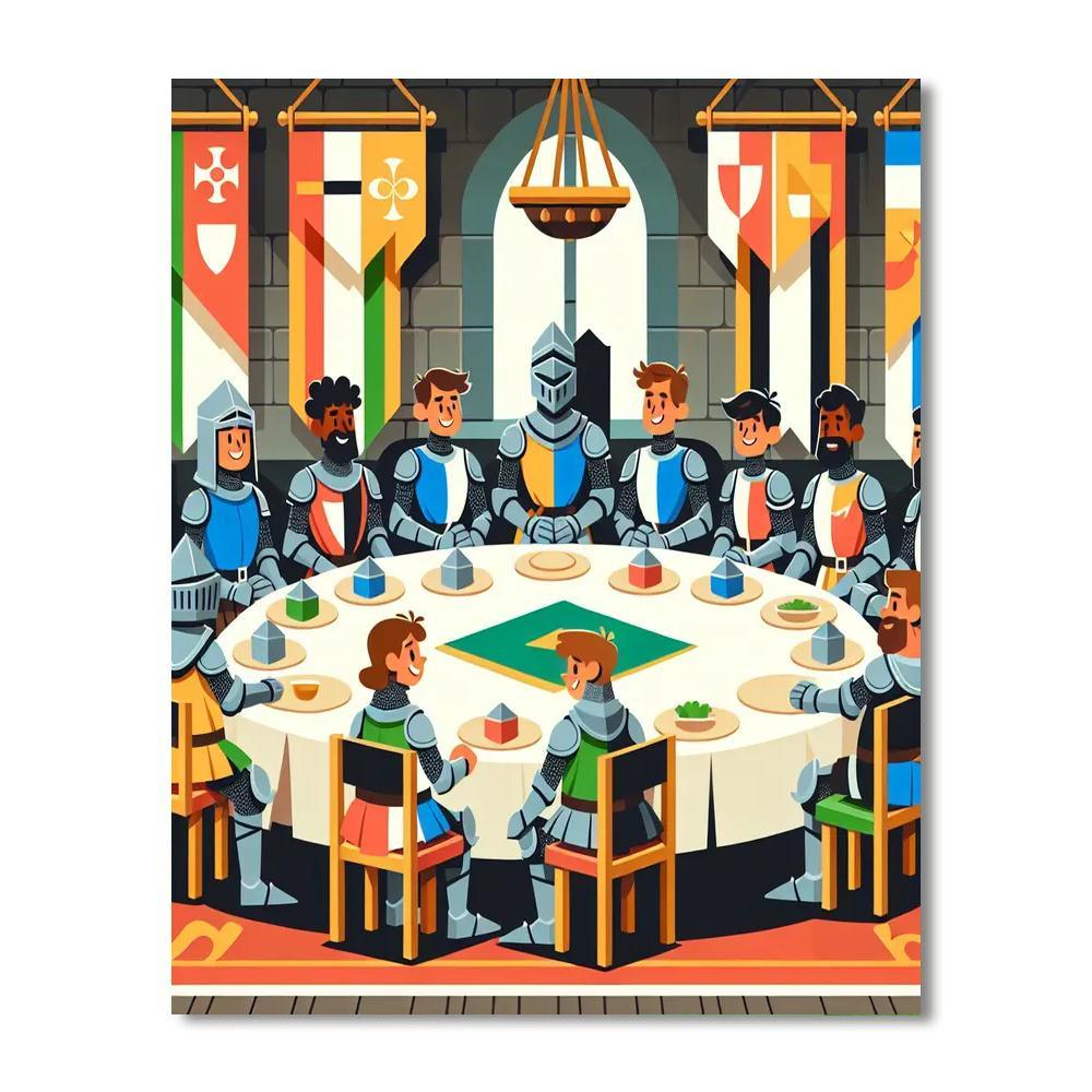 Courageous Knights Of The Round Table Painting Number Kit