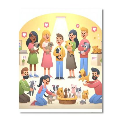 Cuddly Pet Rescue Numbered Painting Kits
