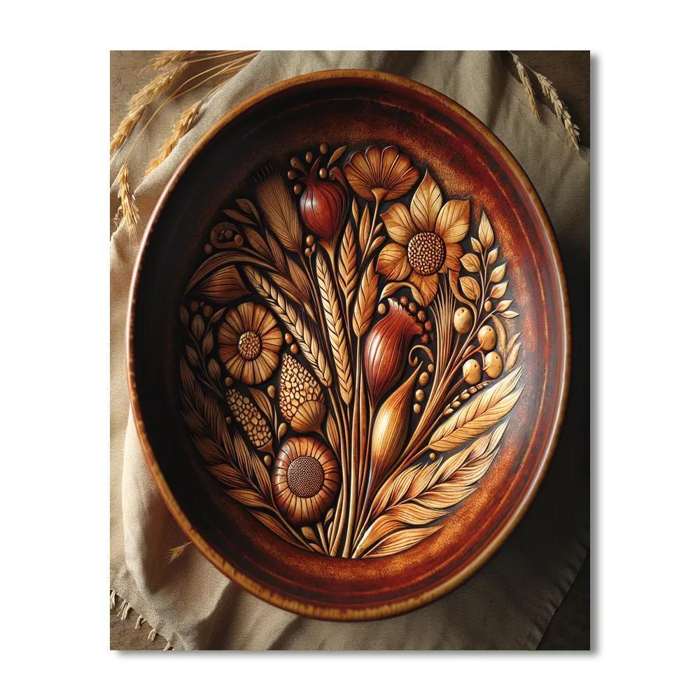 Saffron Harvest Bowl Paint By Number