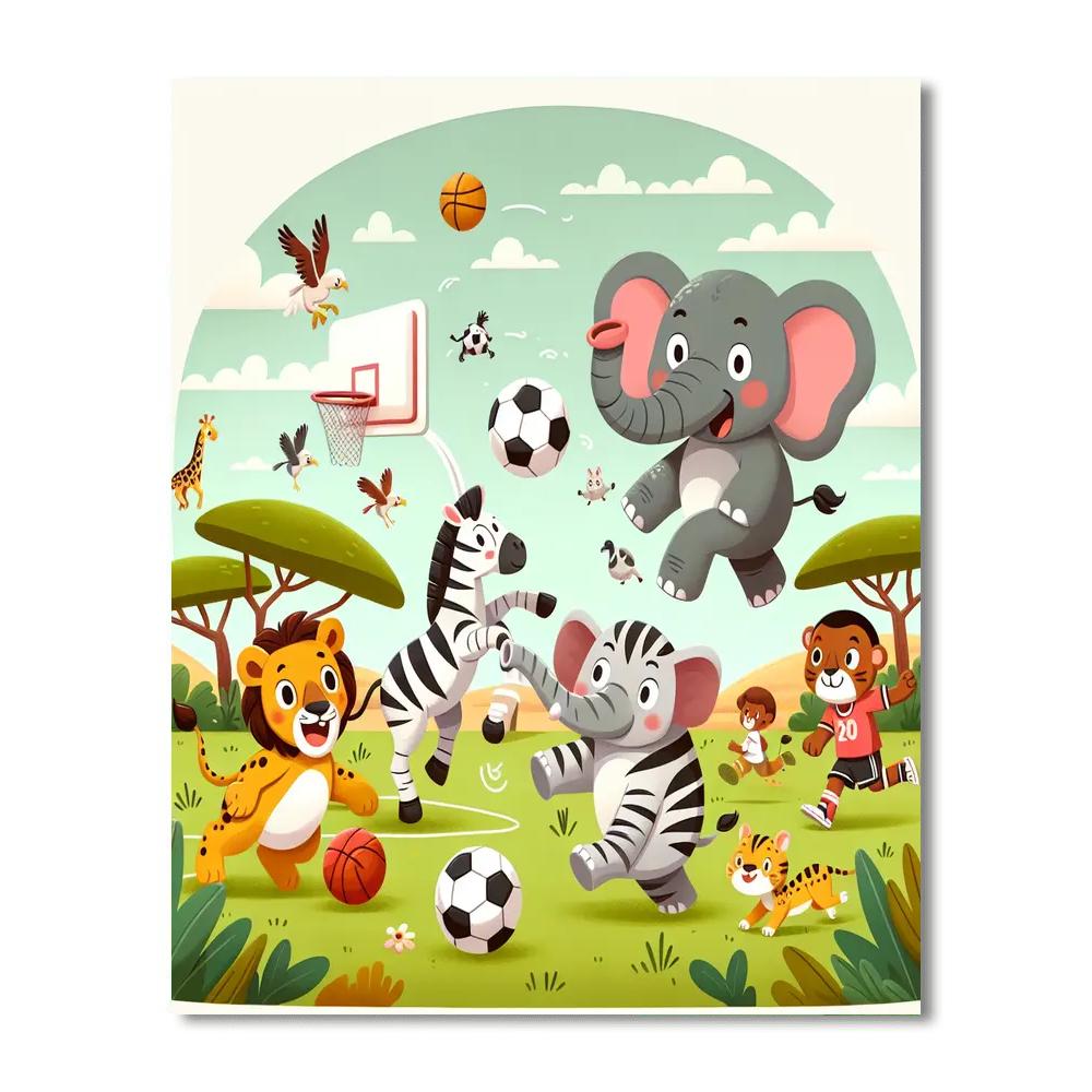 Sporty Safari Painting Number Kit