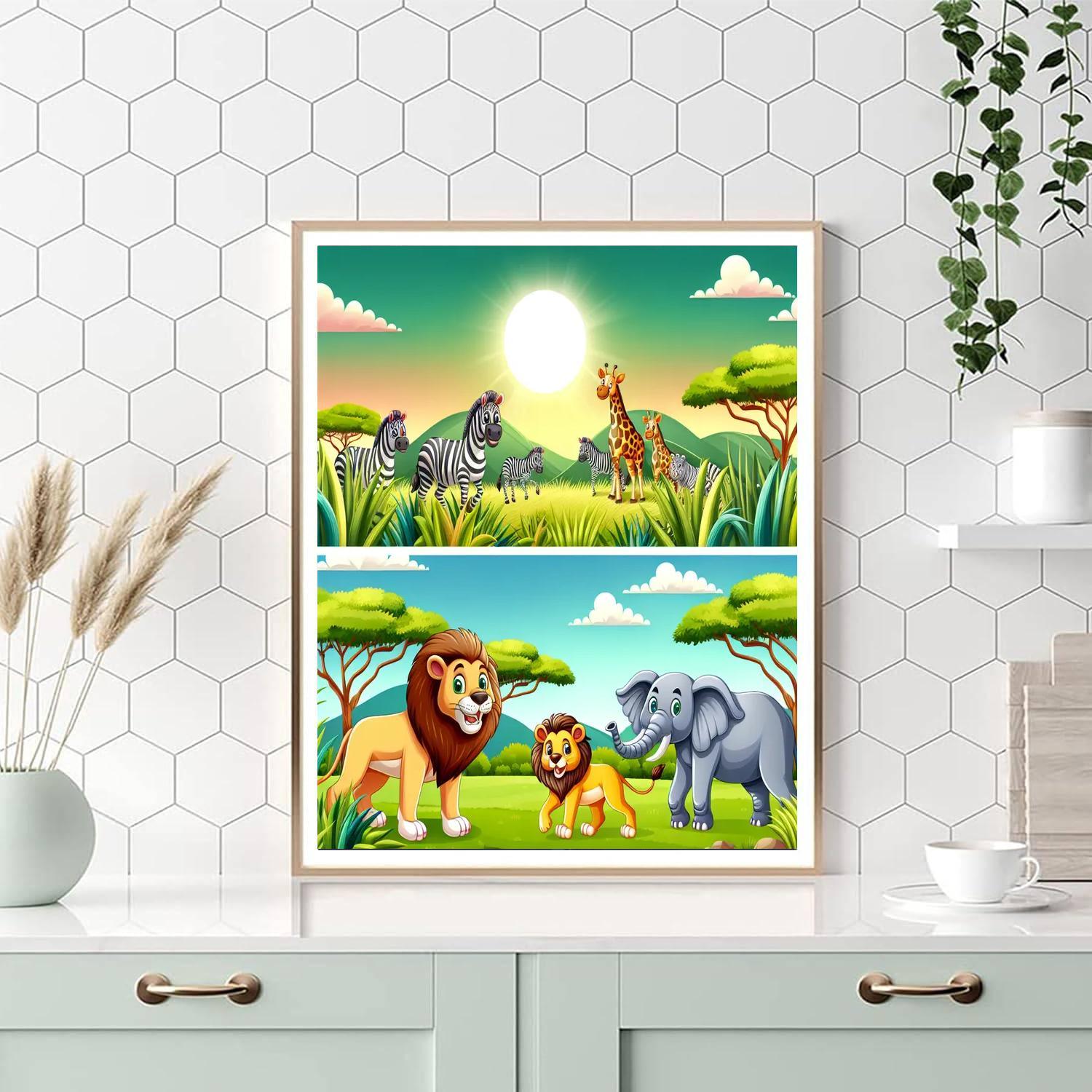 Safari Animal Explorers Paint By Numbers Art