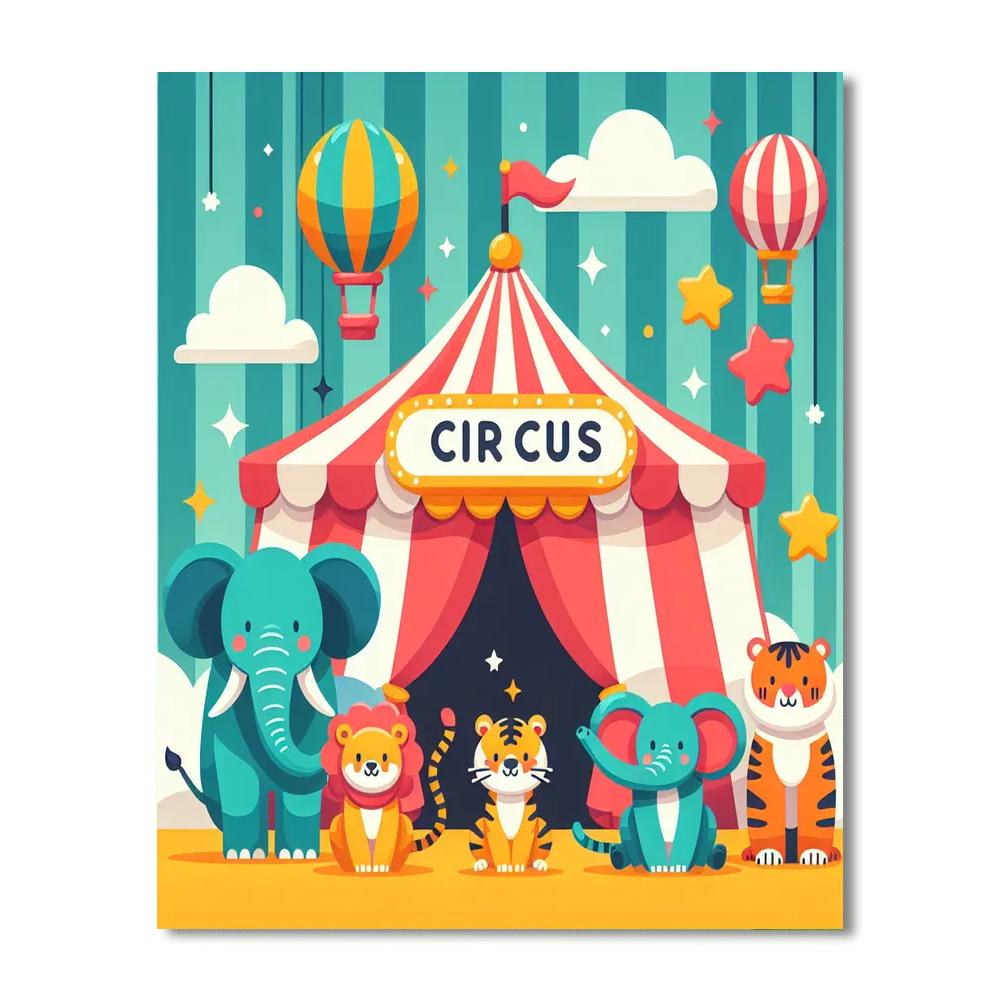 Adventureland Animal Circus Numbered Painting Kits