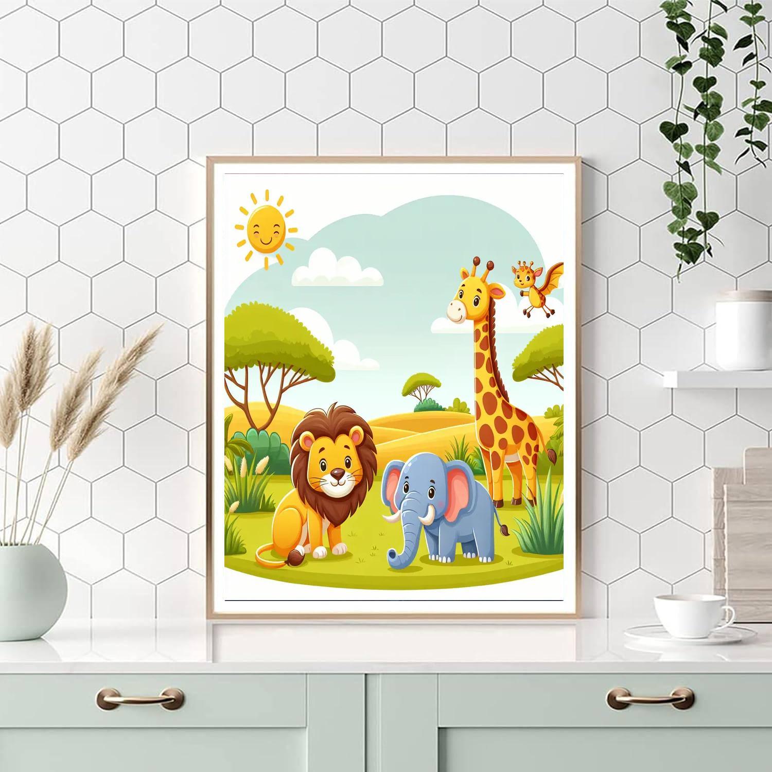 Fantastic Animal Safari Paint By Numbers Art
