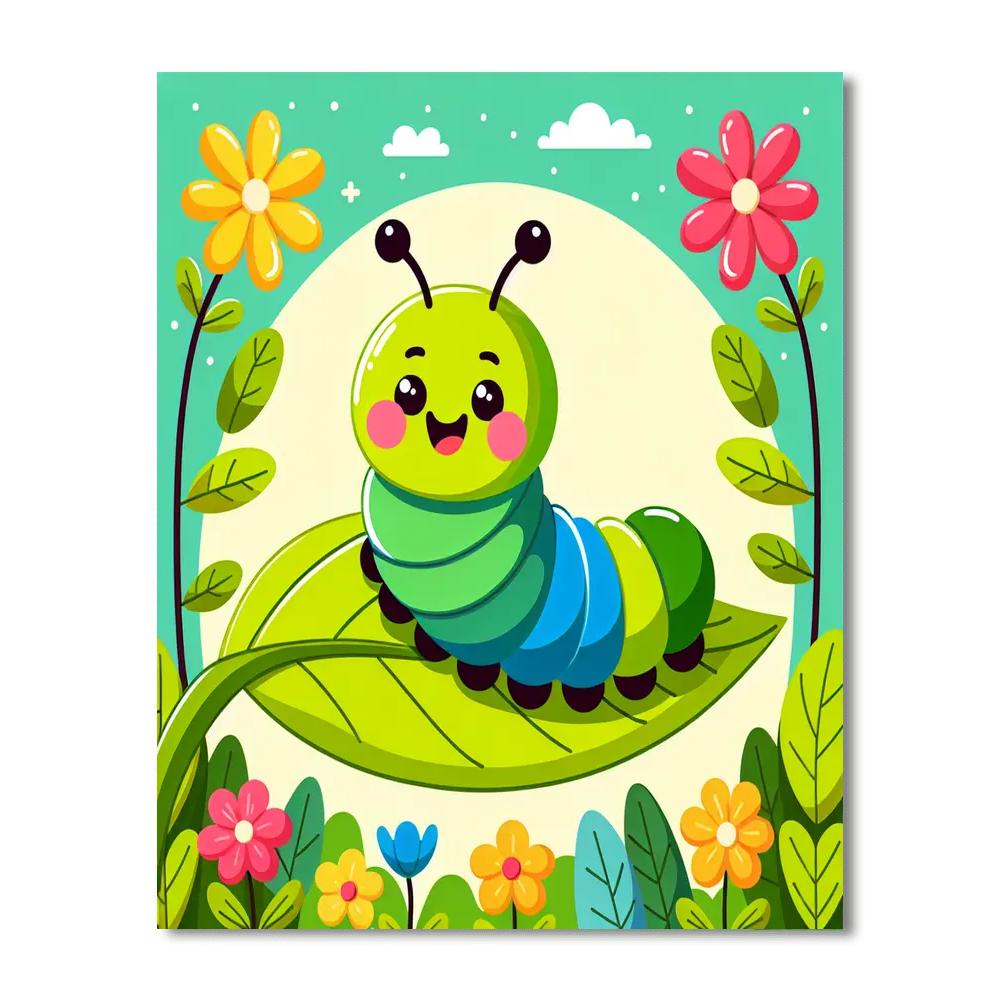 Playful Caterpillar Numbered Painting Kits