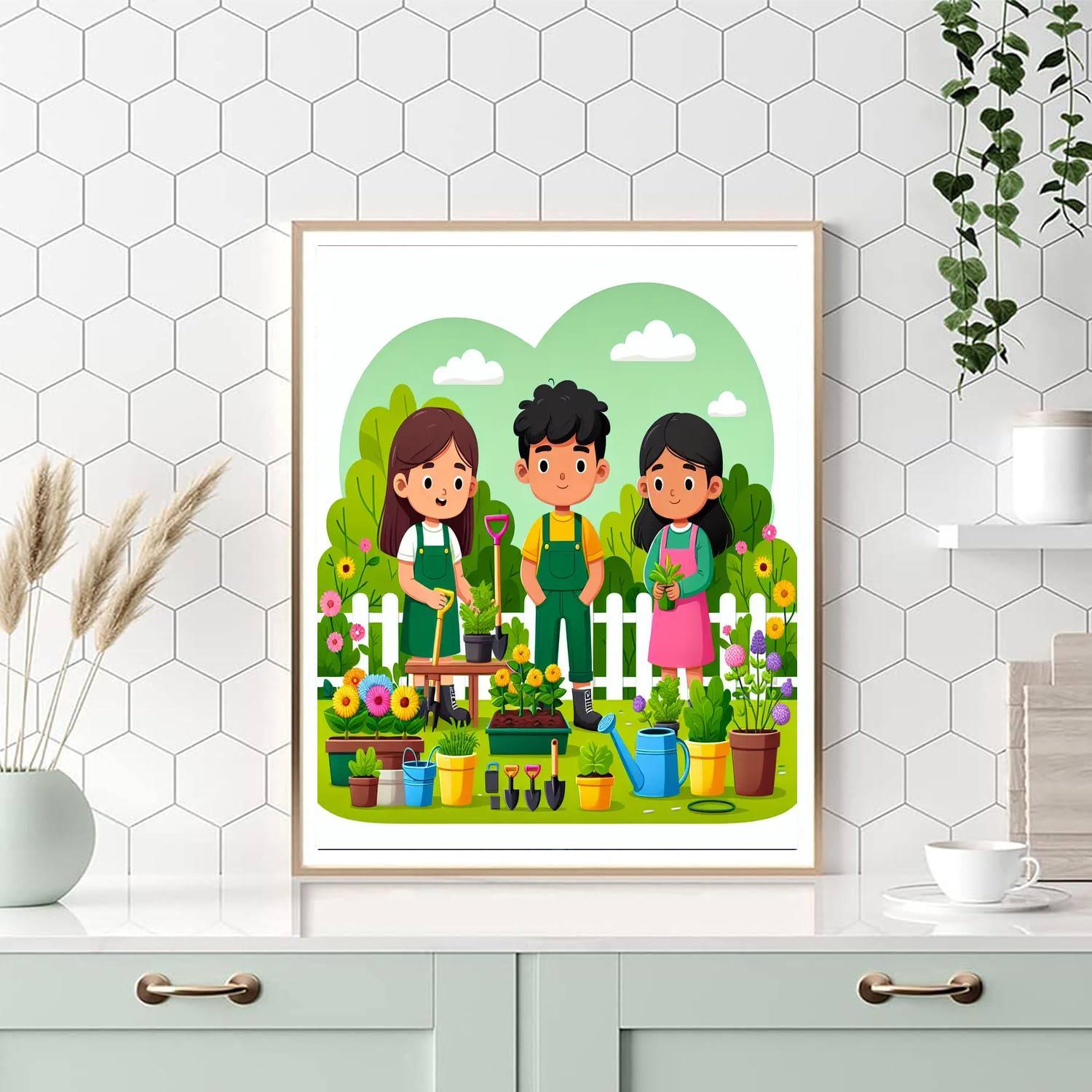 Eco-friendly Garden Adventure Paint By Numbers Kits