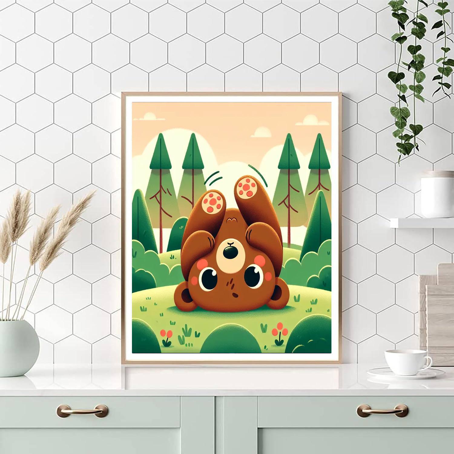 Bubbly Bear Cub Painting By Numbers Kit