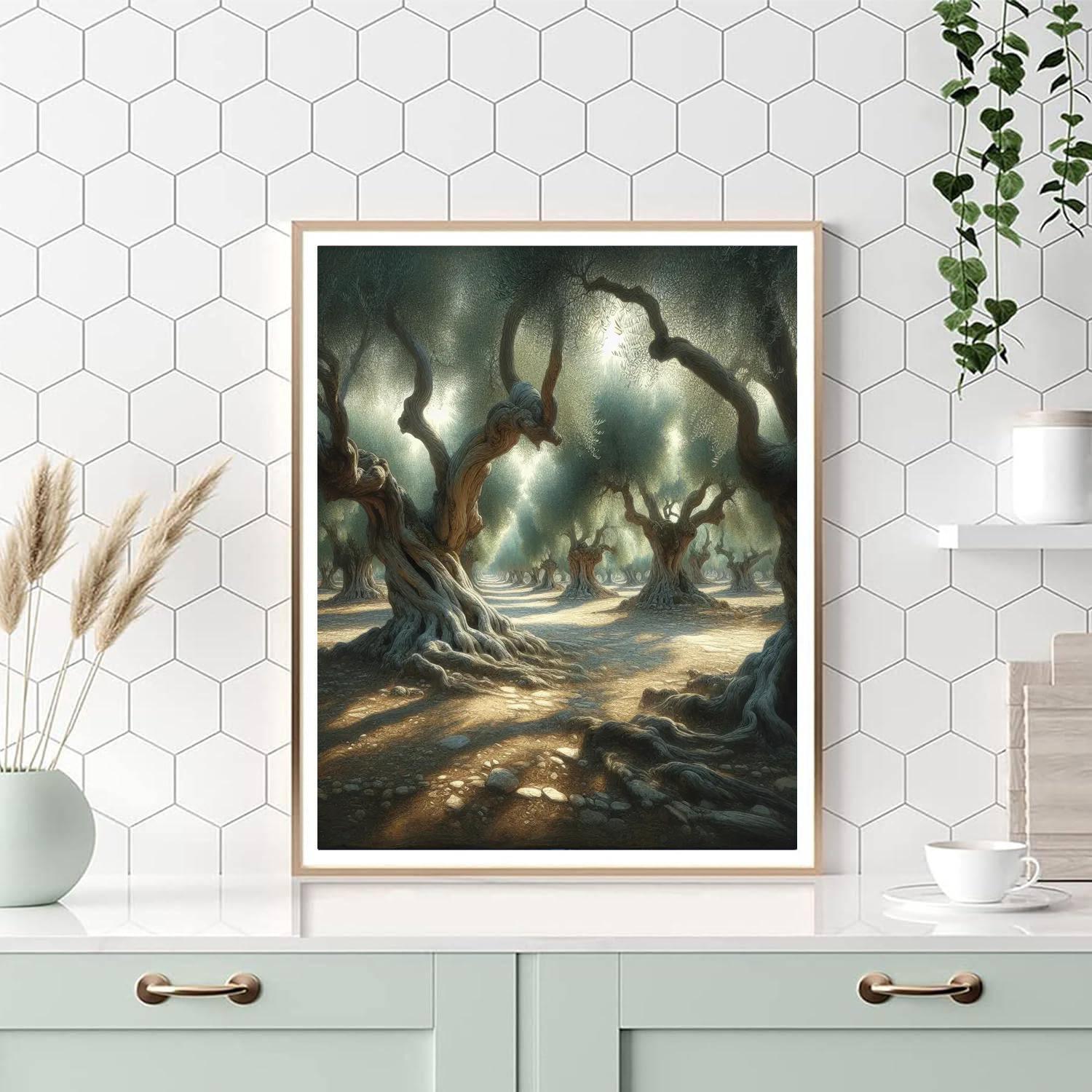 Ancient Olive Grove DIY Paint By Numbers