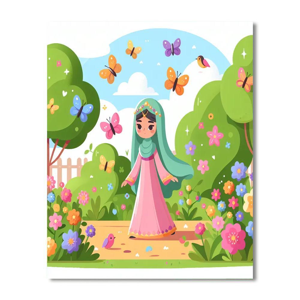 Princess's Magical Garden DIY Paint By Numbers