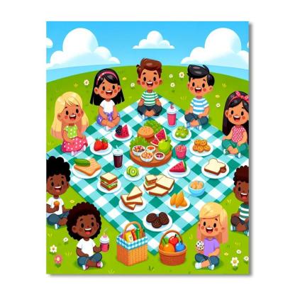 Jolly Picnic Fun Paint By Number