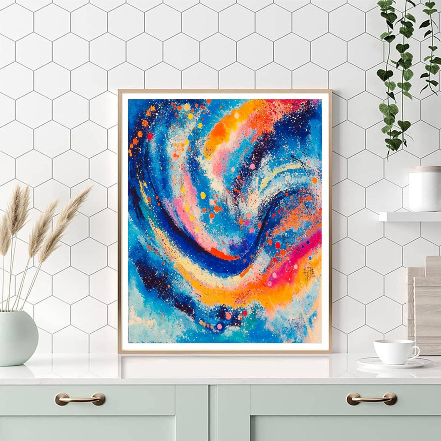 Wassily Kandinsky Inspired Galactic Abstract Exploration  Paint By Number