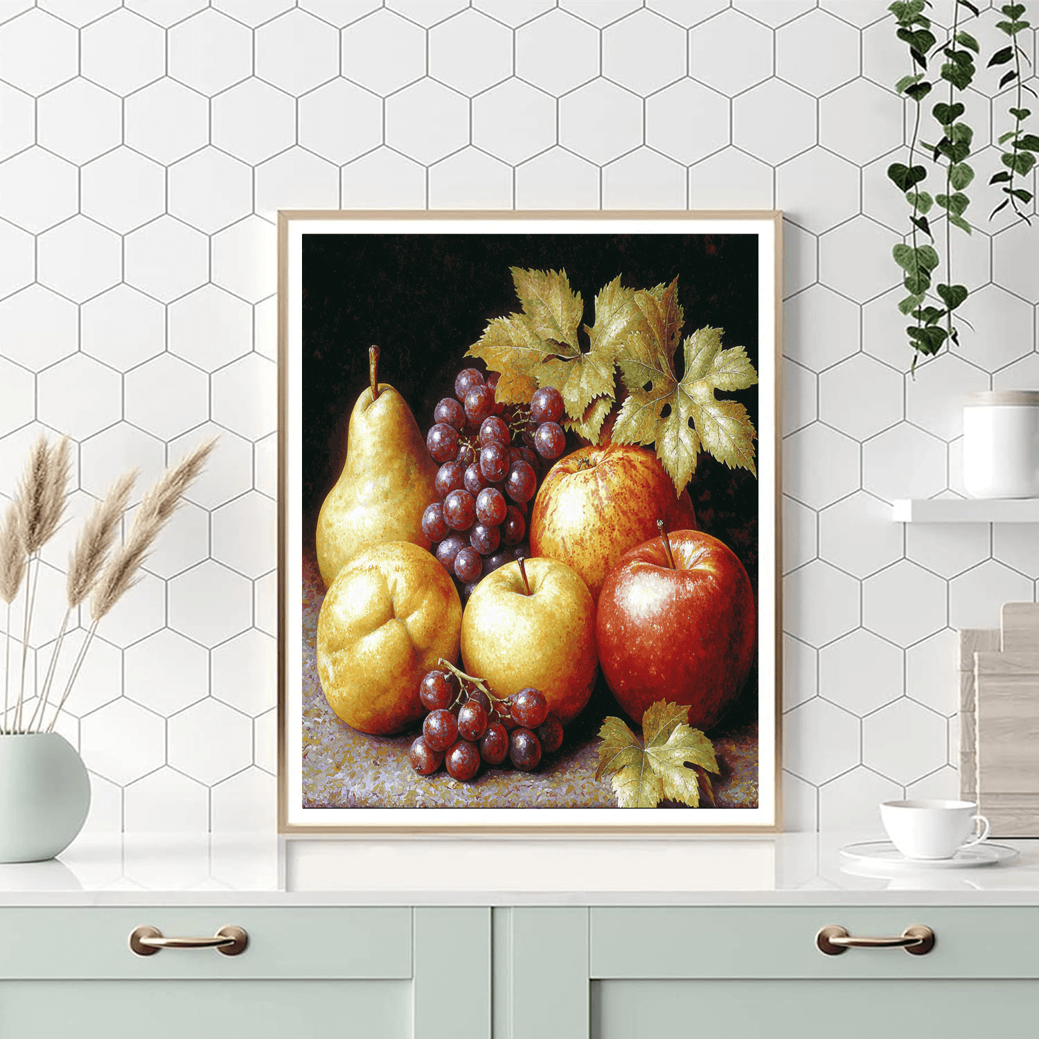 Leonardo Da Vinci Inspired Leonardo's Fruit Still Life  Paint By Numbers Kits