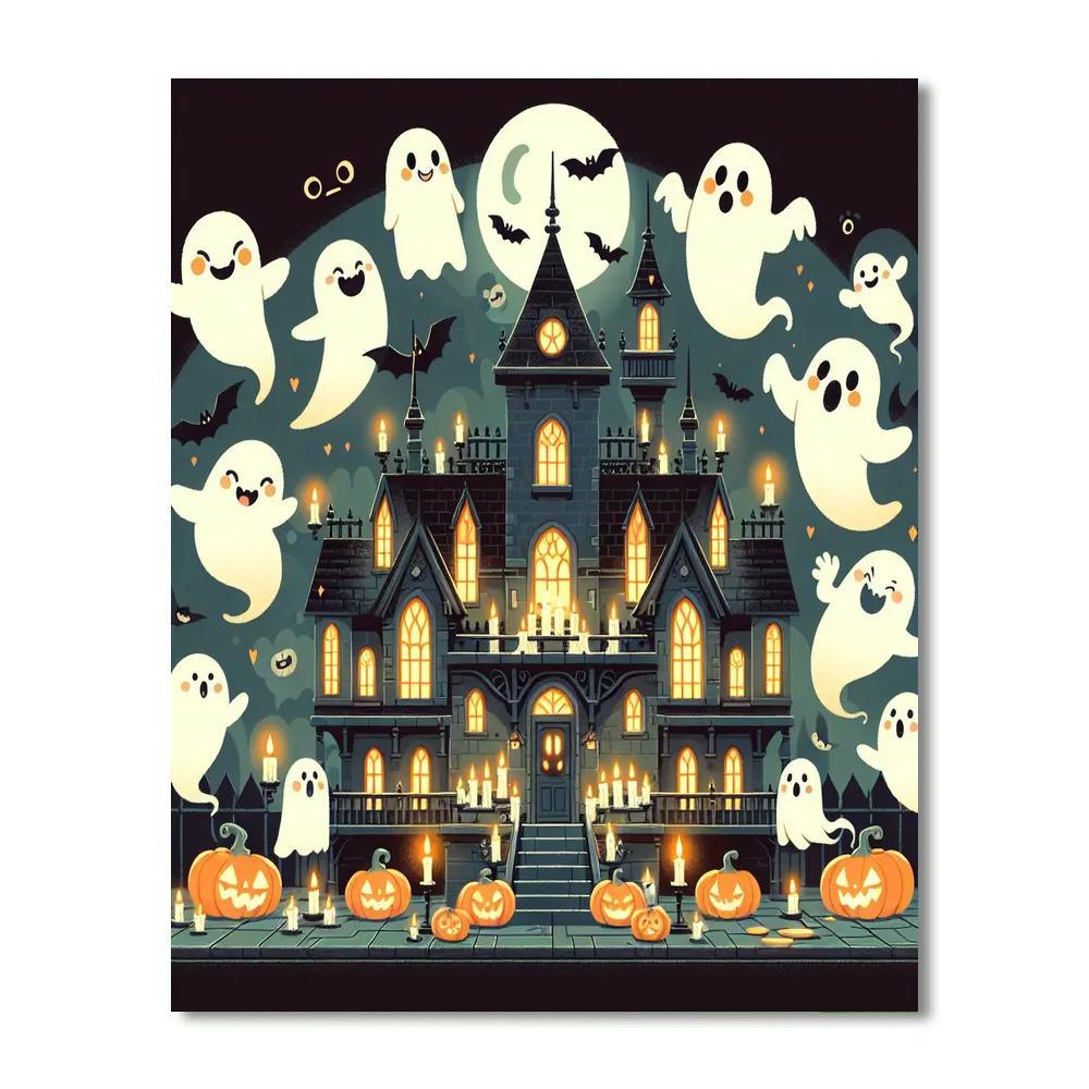 Spooky Haunted Mansion Numbered Painting Kits