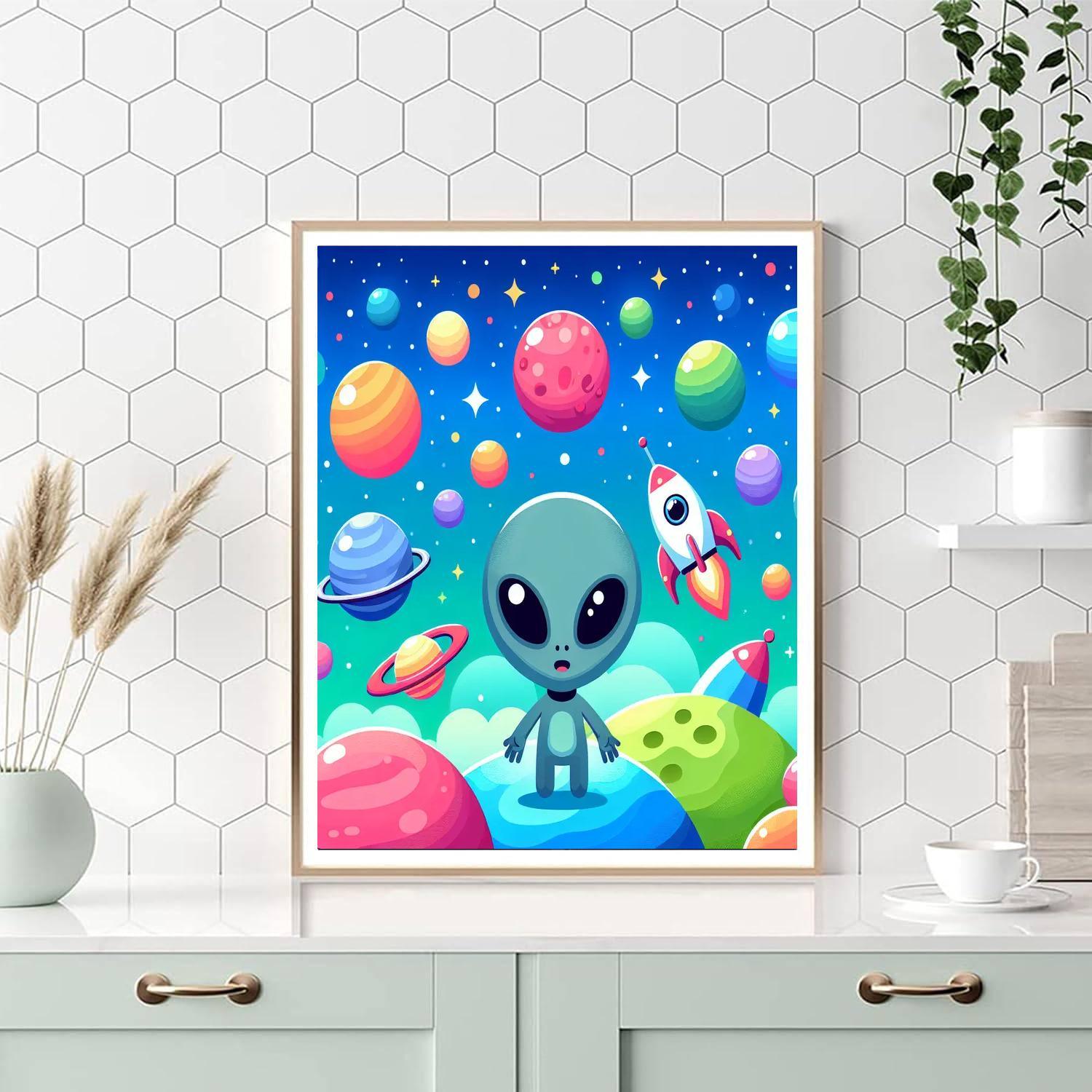 Funky Space Galaxy DIY Paint By Numbers