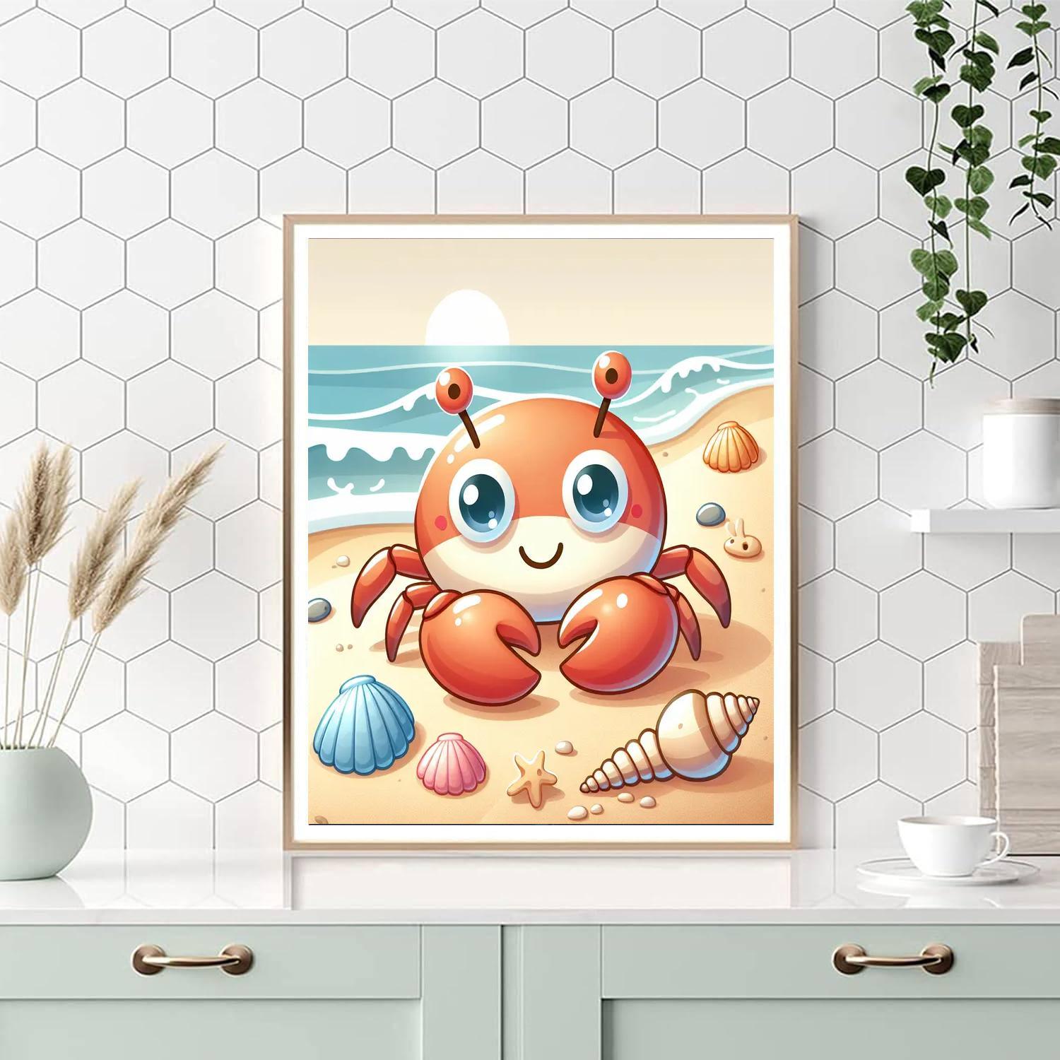 Curious Crab's Coastal Crawl Paint By Number