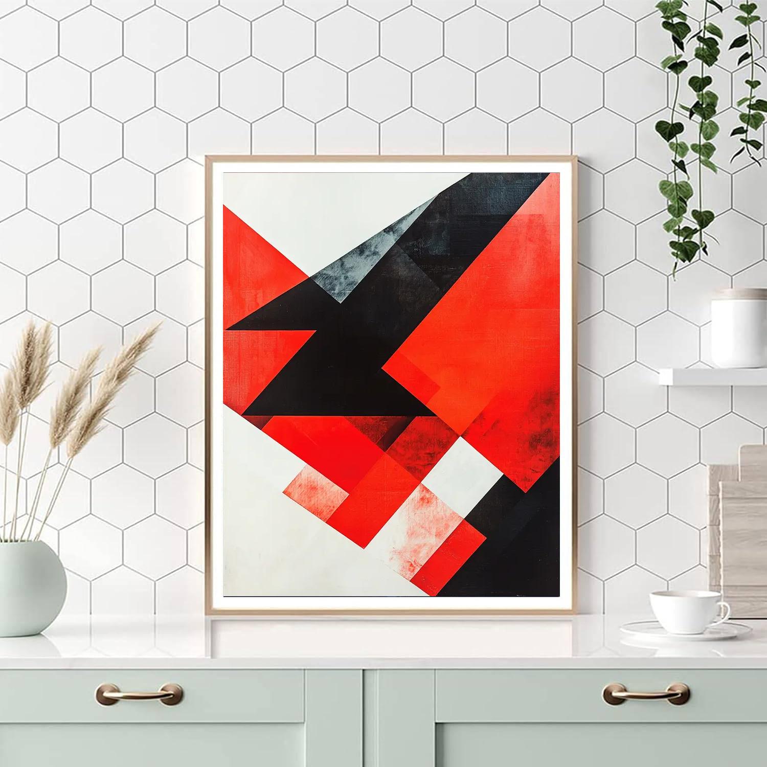 Kazimir Malevich Inspired Cinematic Geometry  DIY Paint By Numbers