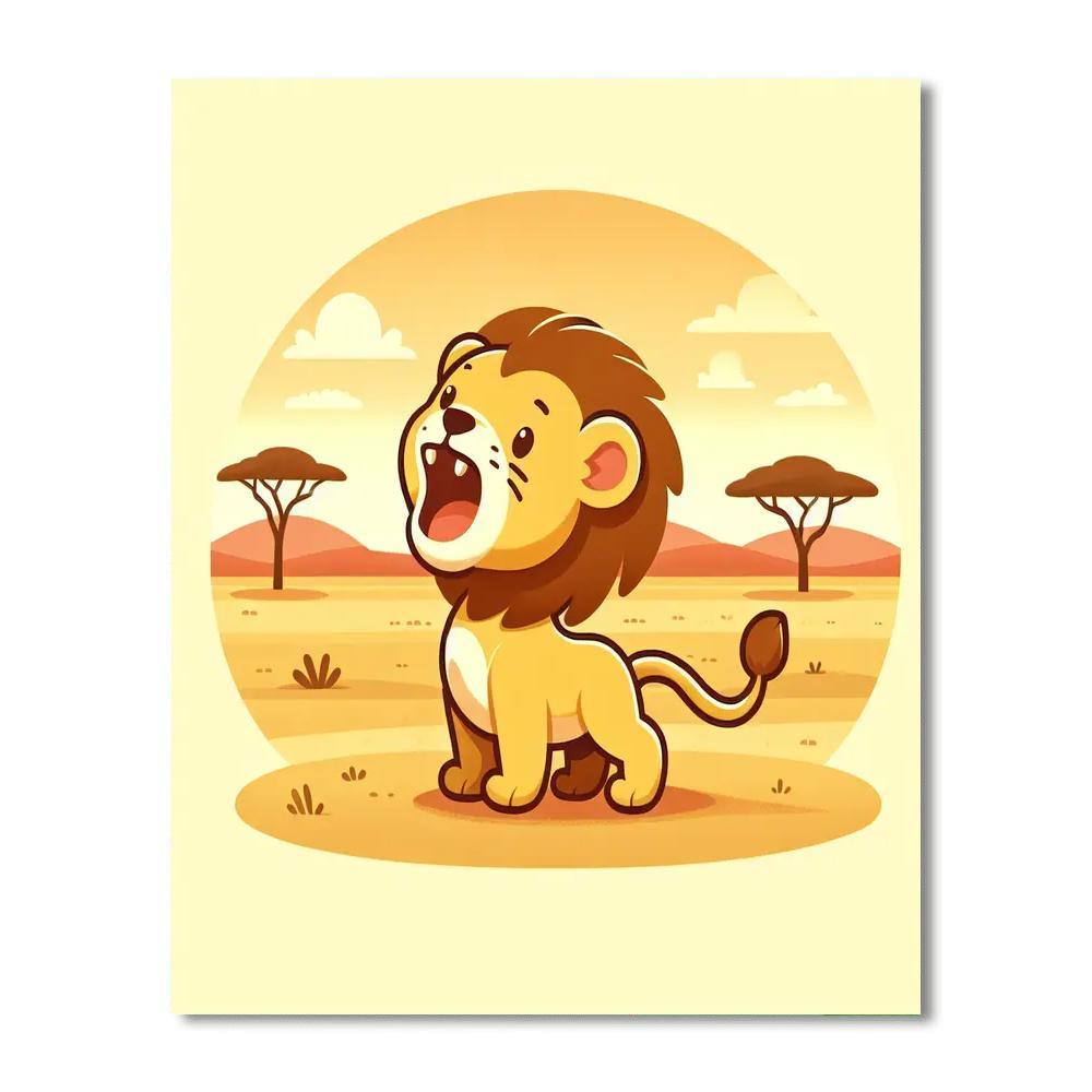 Little Lion's Roar Paint By Number