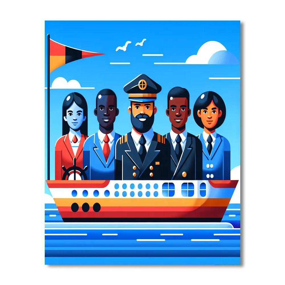 Courageous Captain's Quest Paint By Numbers