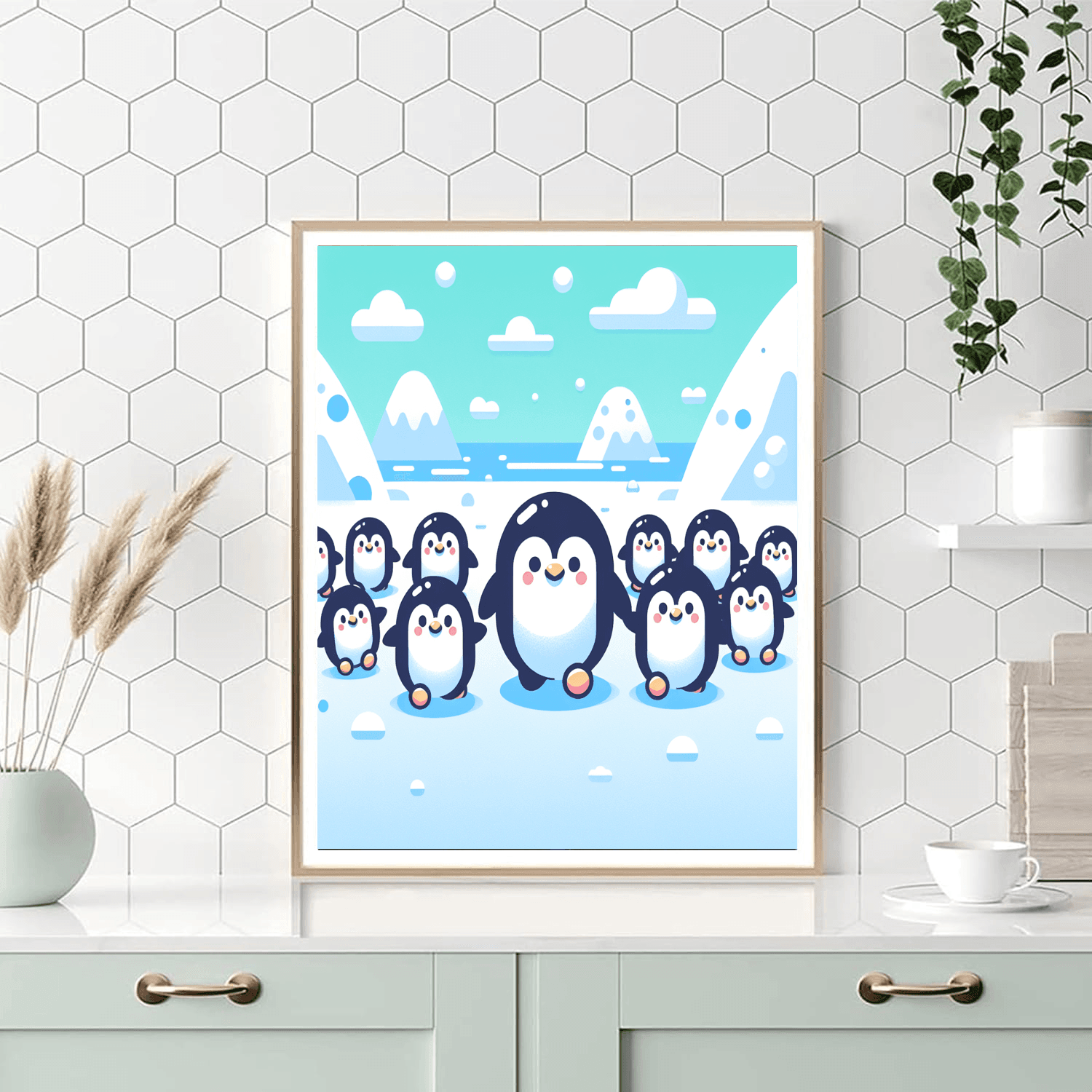 Arctic Adventures With Cozy Penguins Paint By Number