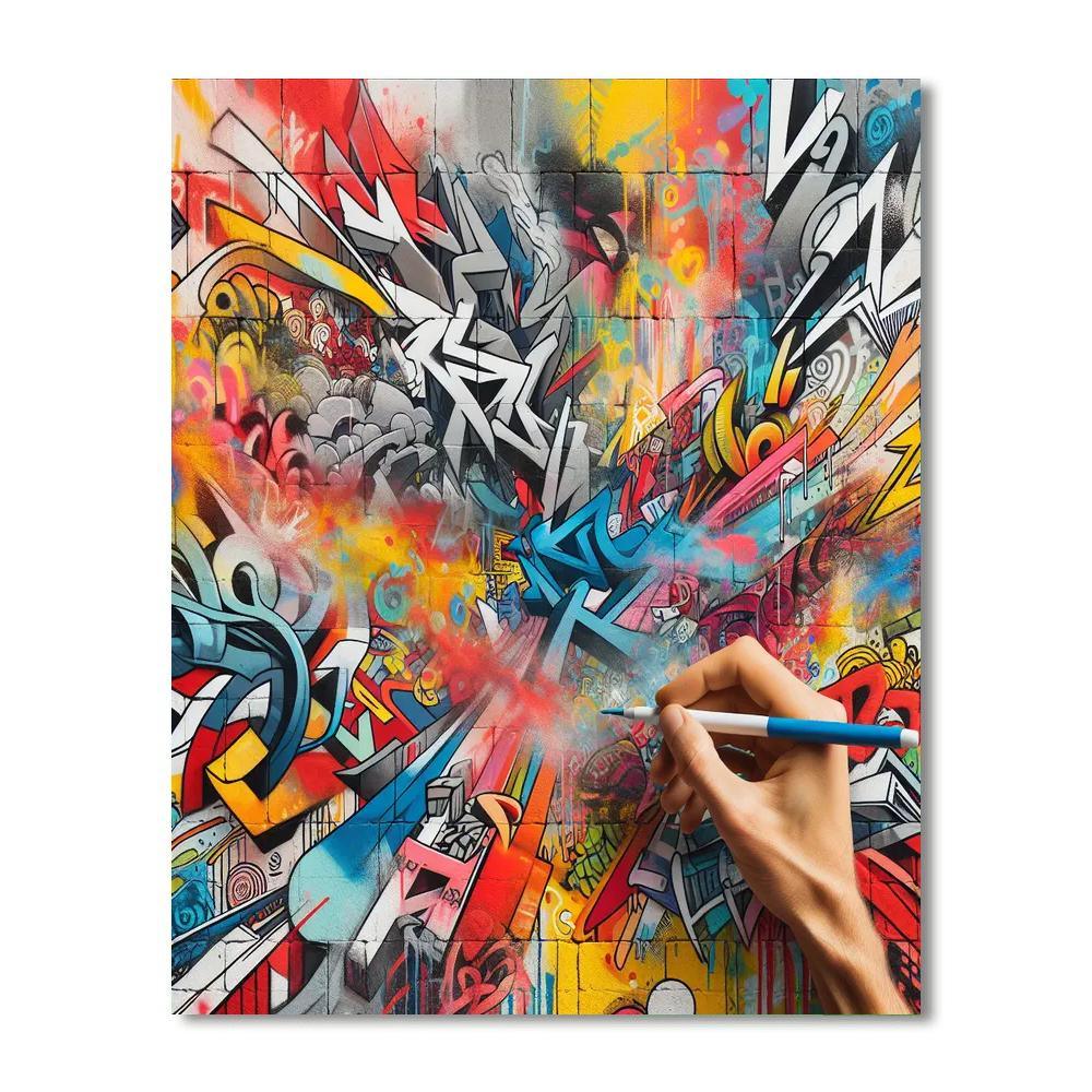 Urban Graffiti Art Number Painting