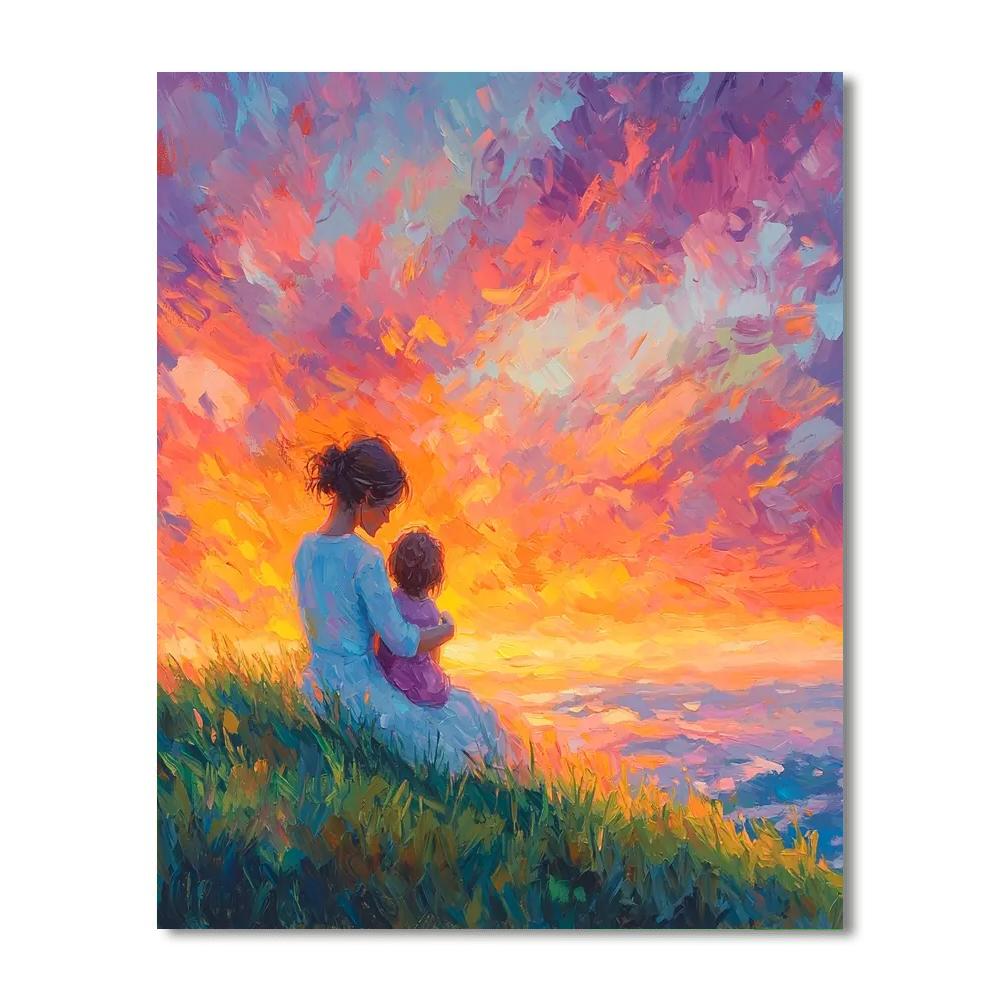 Sunset Serenade Of Love Number Painting