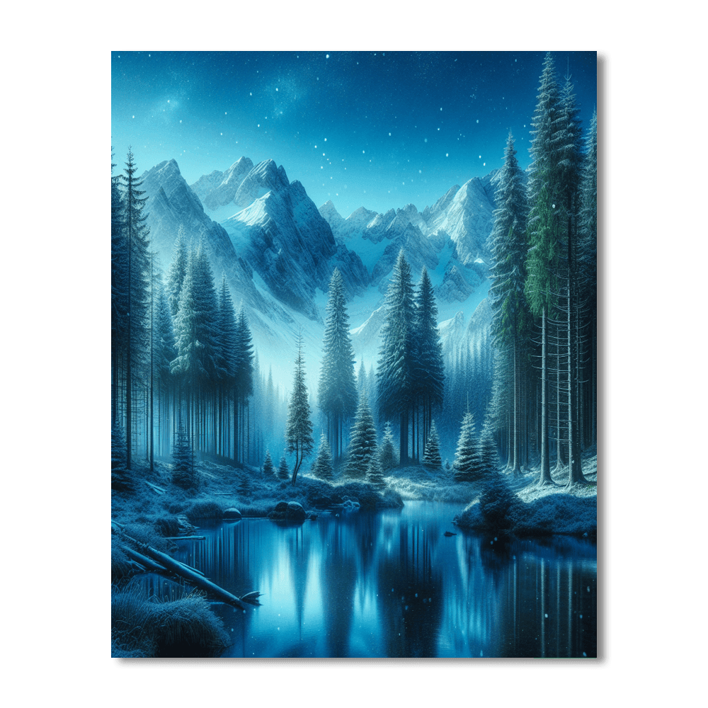 Whispering Alpine Forest Paint By Number