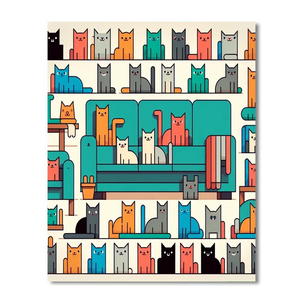 Fantastic Felines Paint By Numbers Kits