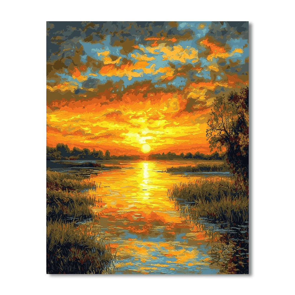 Claude Monet Inspired Joyous Daybreak  Paint By Numbers Kits