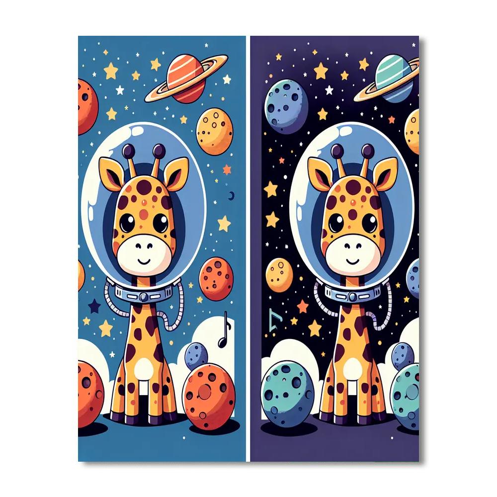 Galaxy Giraffes Journey Numbered Painting Kits