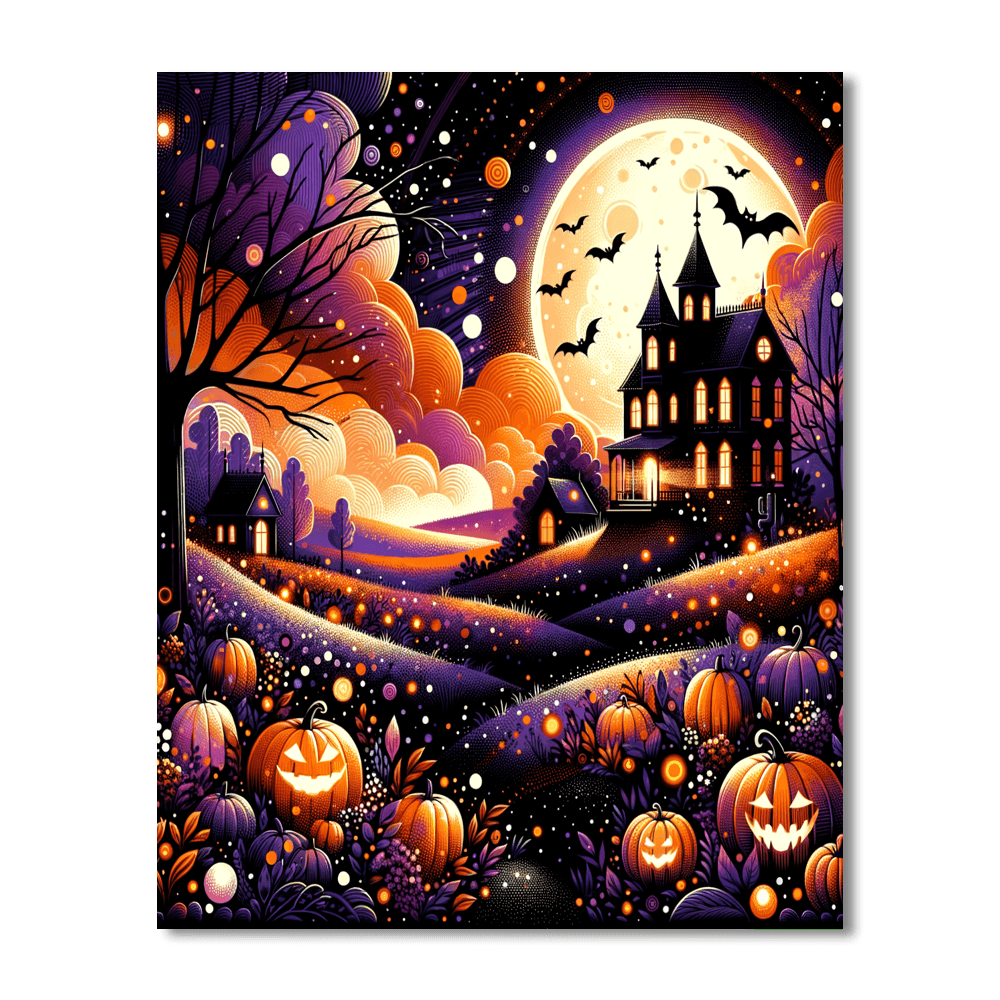 Halloween Night Whimsy Number Painting